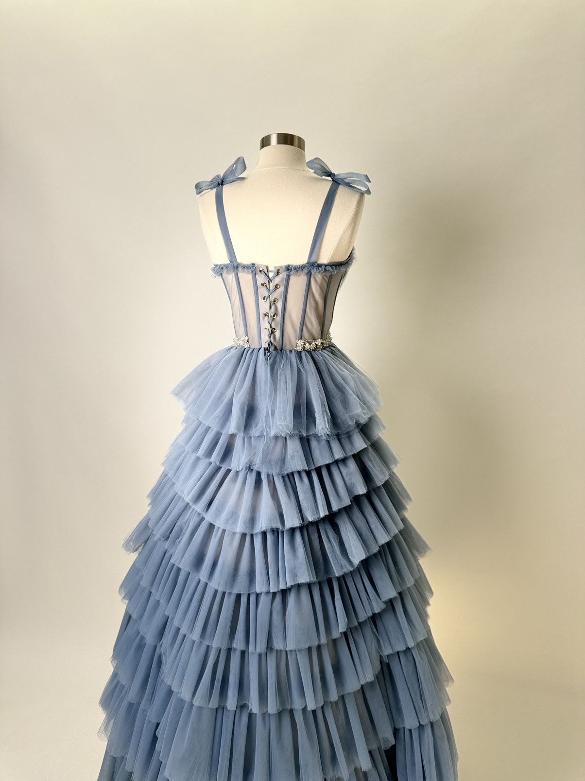 Other Preloved US 4-6 Anna Augusta Blue Evening Maxi Dress Size M / US 6-8 / IT 42-44 - 8 Thumbnail