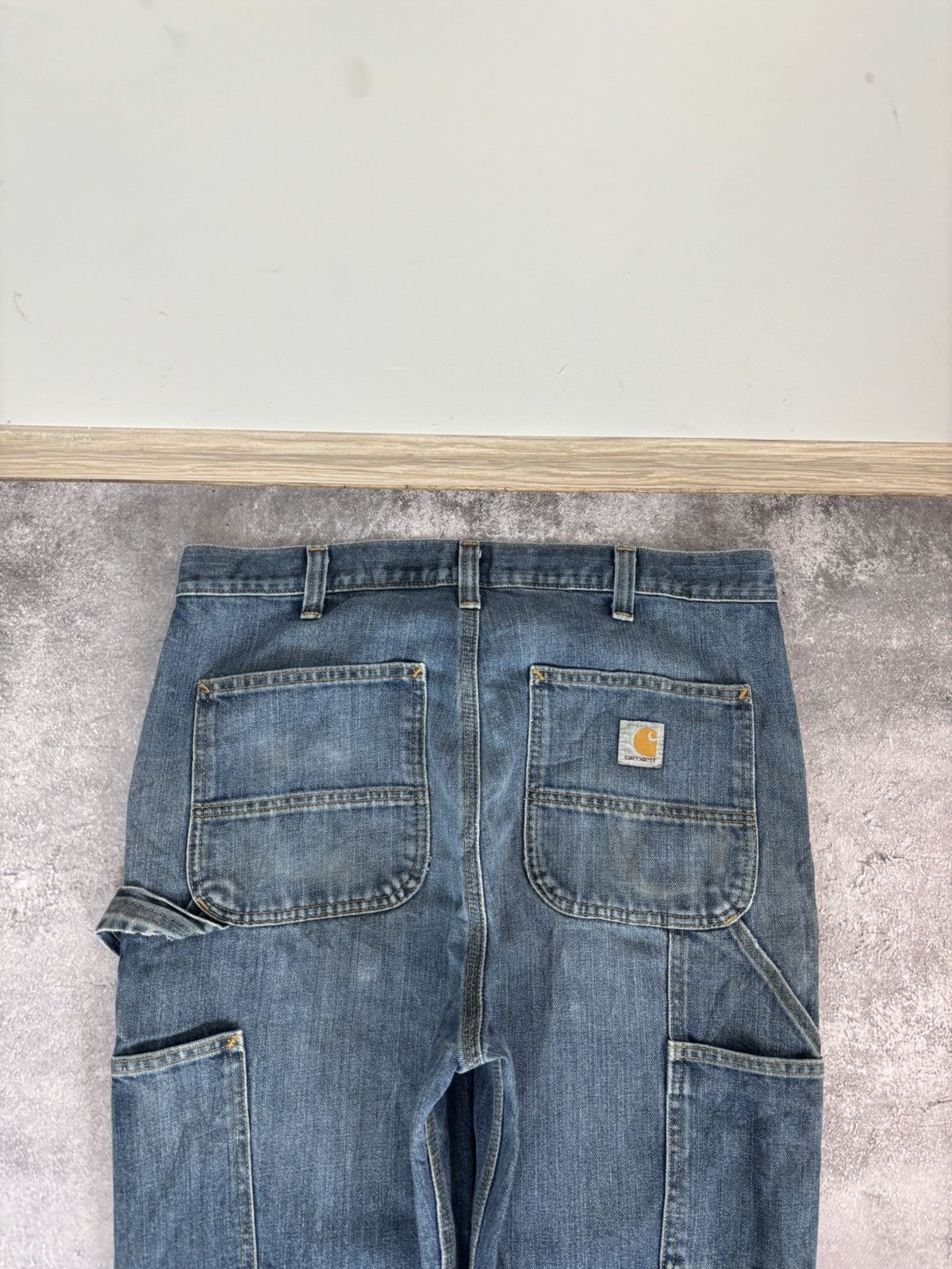 Carhartt Carhartt Men’s Double Knee Denim Jeans Relaxed Fit Blue Size US 34 / EU 50 - 17 Thumbnail
