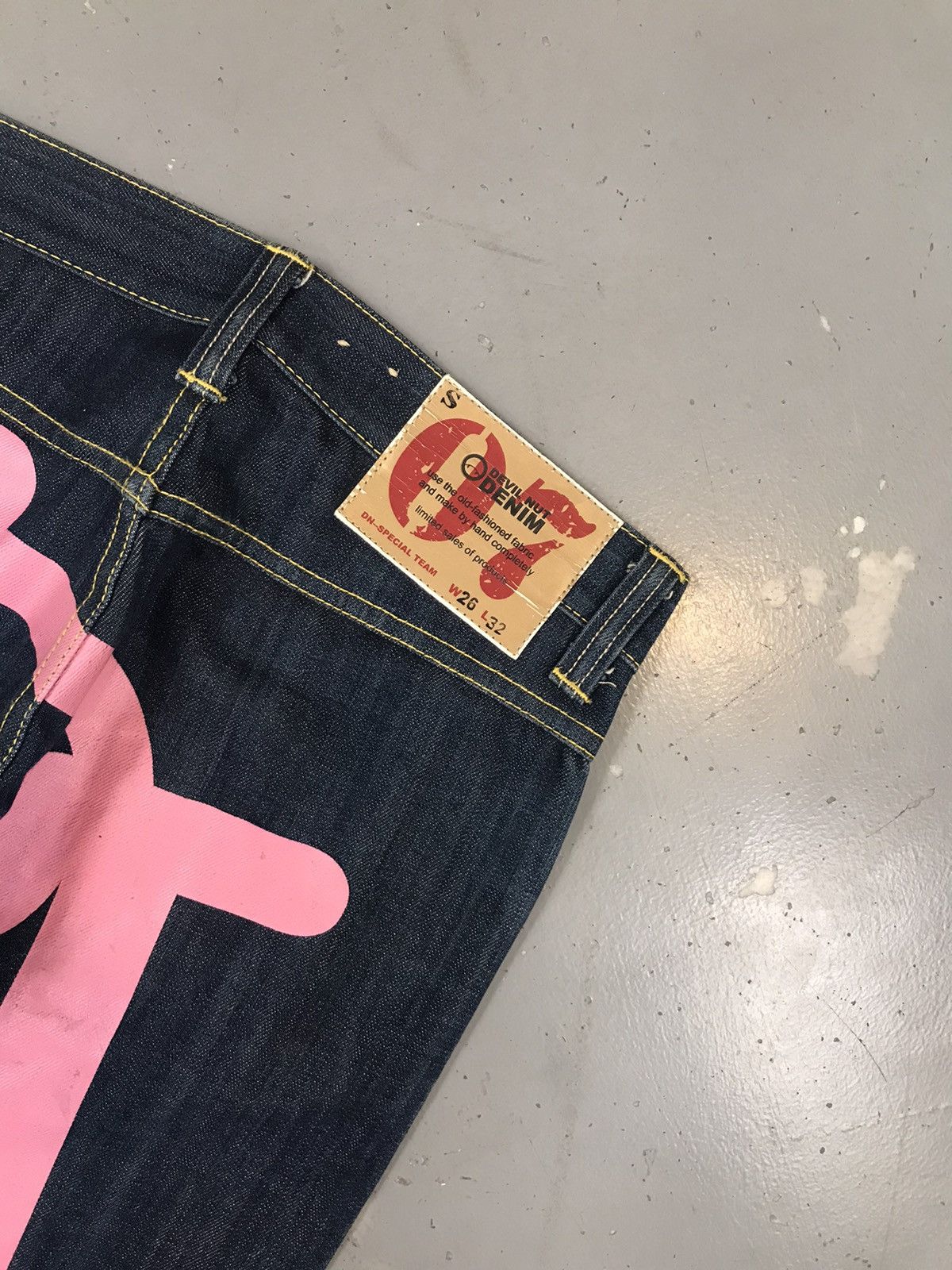 Japanese Brand × Vintage Vintage devil nut denim crazy prints diecock denim Size US 30 / EU 46 - 9 Thumbnail