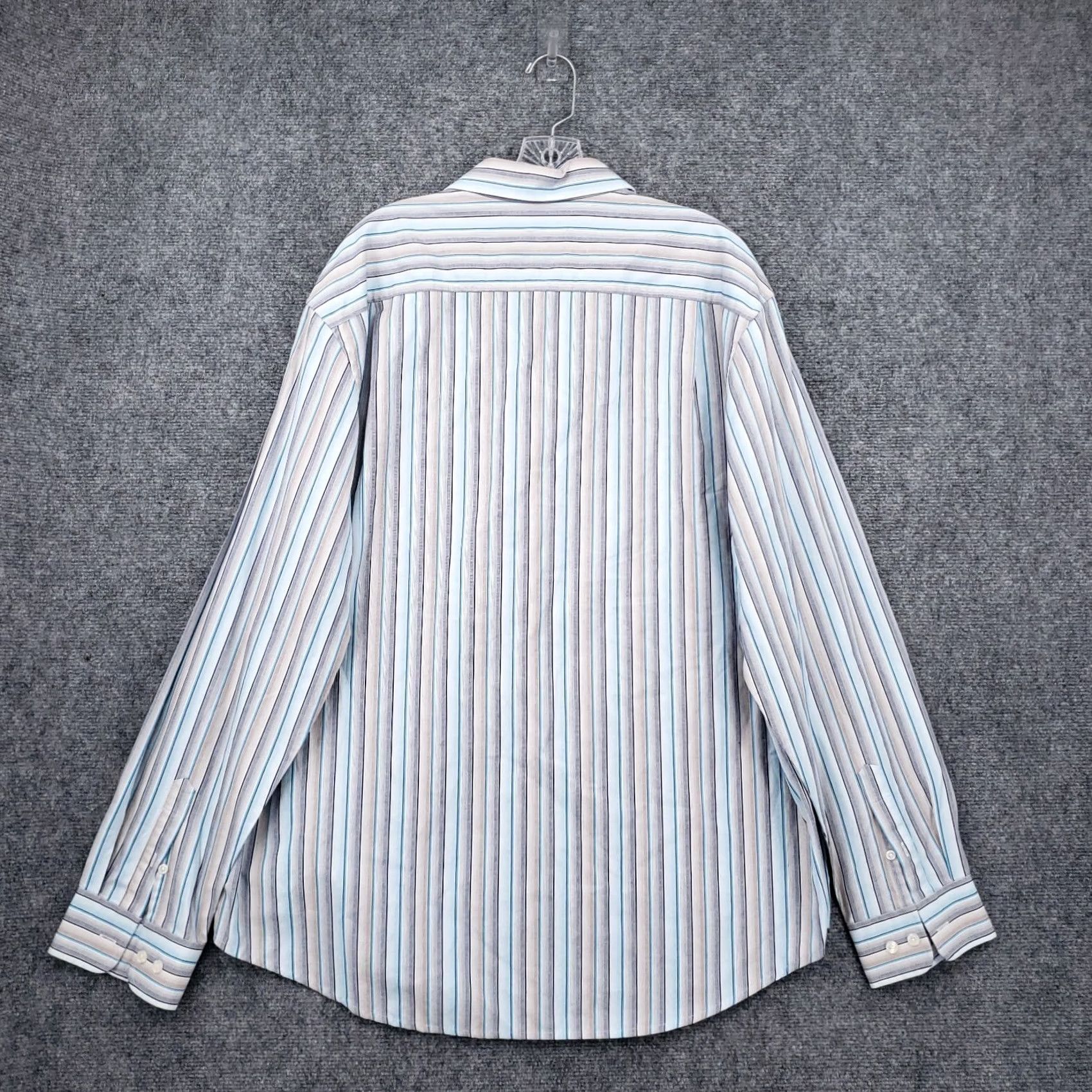 Tasso Elba Tasso Elba Shirt Mens XL Blue Gray Striped Button Long Sleeve Size US XL / EU 56 / 4 - 2 Thumbnail
