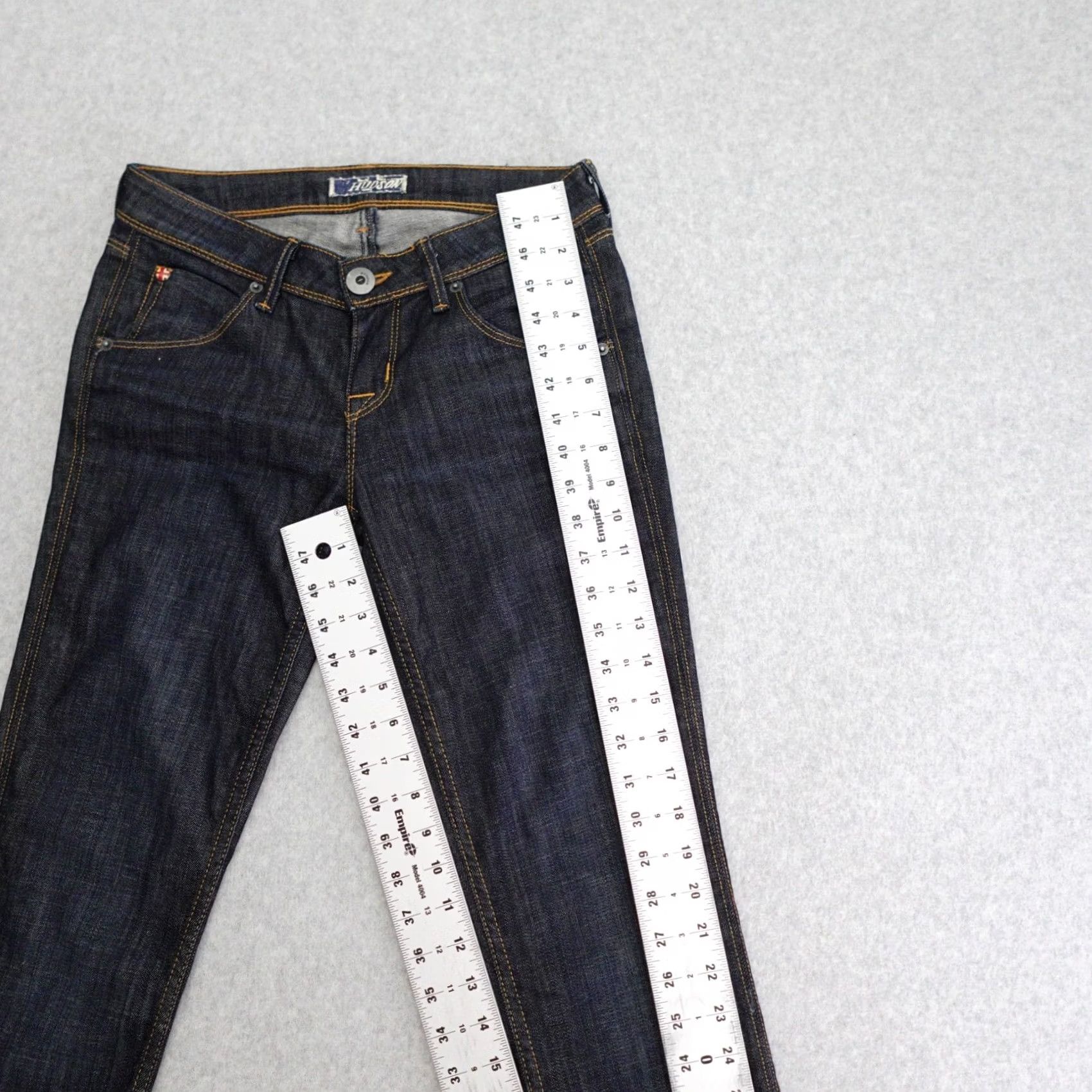 Hudson Hudson Jeans Skinny Denim Dark Wash 26 Women 26x28 Distressed Pockets USA 2000s Womens Jeans Size 26" / US 2 / IT 38 - 6 Thumbnail