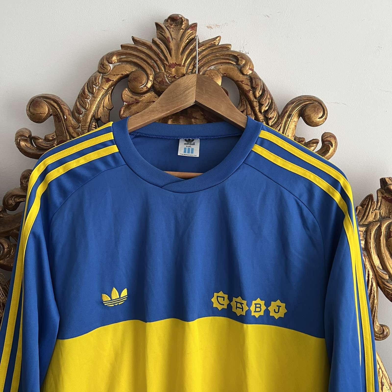 Adidas RETRO ADIDAS BOCA JUNIORS LONG SLEEVE JERSEY SZ XL Size US XL / EU 56 / 4 - 4 Thumbnail