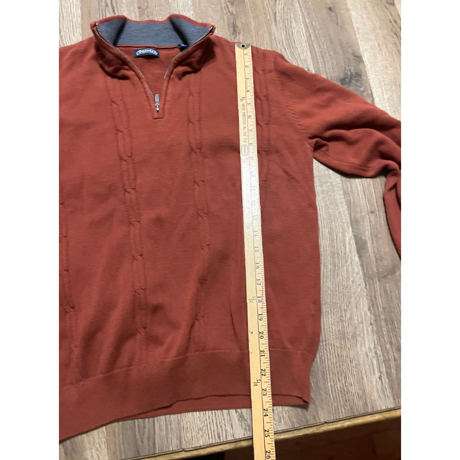 Vintage Consensus Sweater Men’s Size Medium Orange 1/4 Zip Pullover Long Sleeve Size US M / EU 48-50 / 2 - 6 Thumbnail