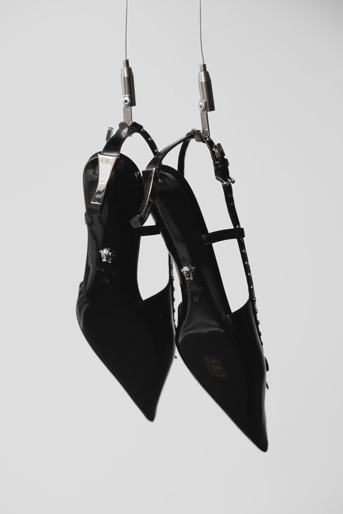 Versace VERSACE Dua Lipa - Black Leather Corset Kitten Heels Size US 9 / IT 39 - 12 Thumbnail
