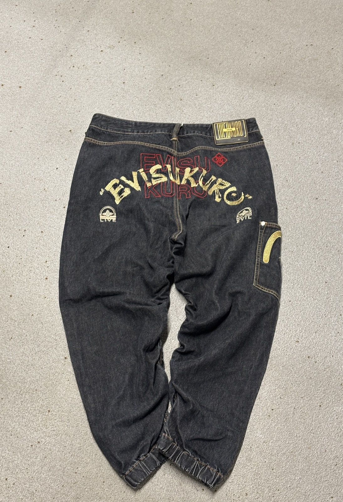 Evisu Evisu Kuro Embroidered Heavyduty Jeans Size US 34 / EU 50 - 2 Thumbnail