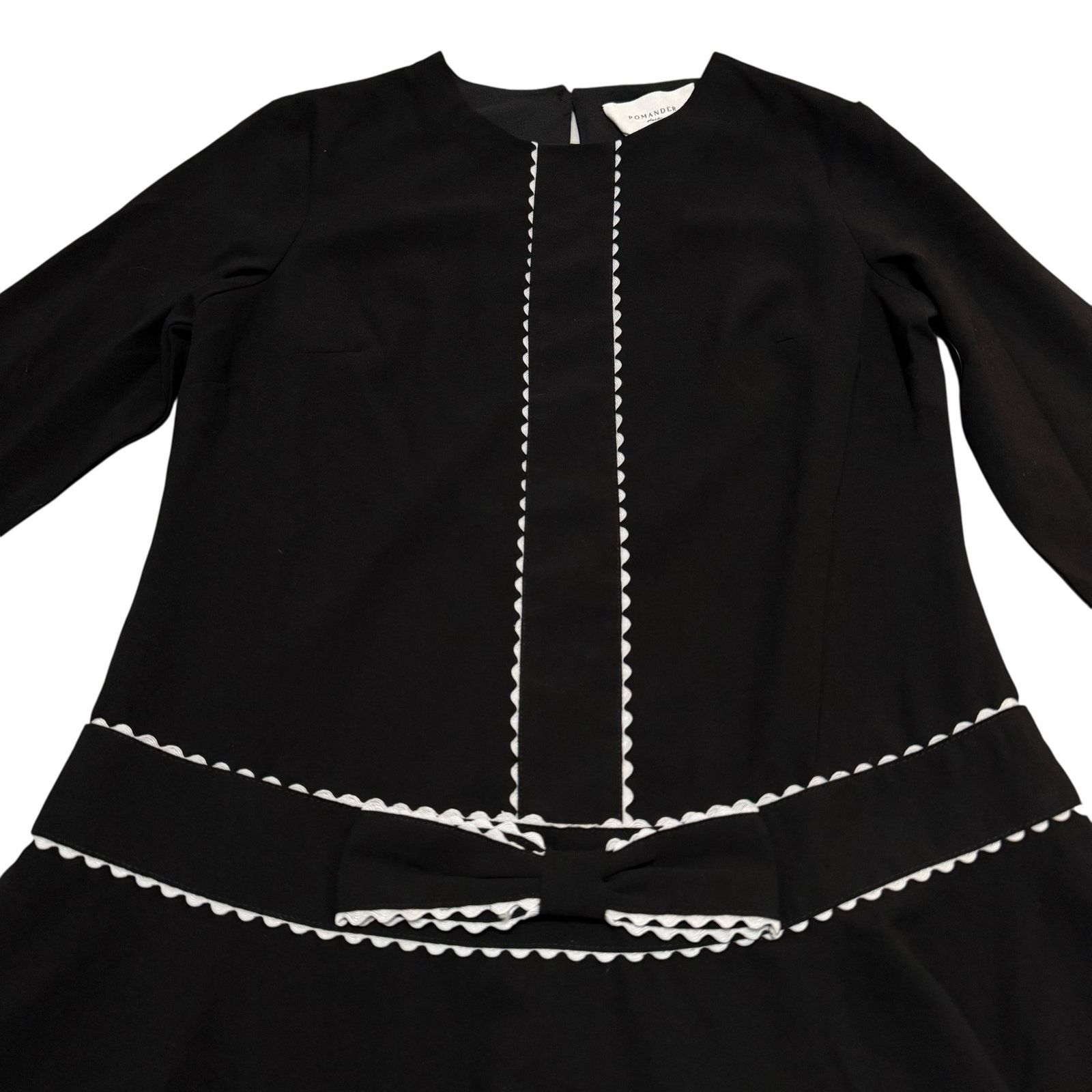 Other NEW Pomander Place Isabel Bow Dress Black White Size XS Size XS / US 0-2 / IT 36-38 - 6 Thumbnail