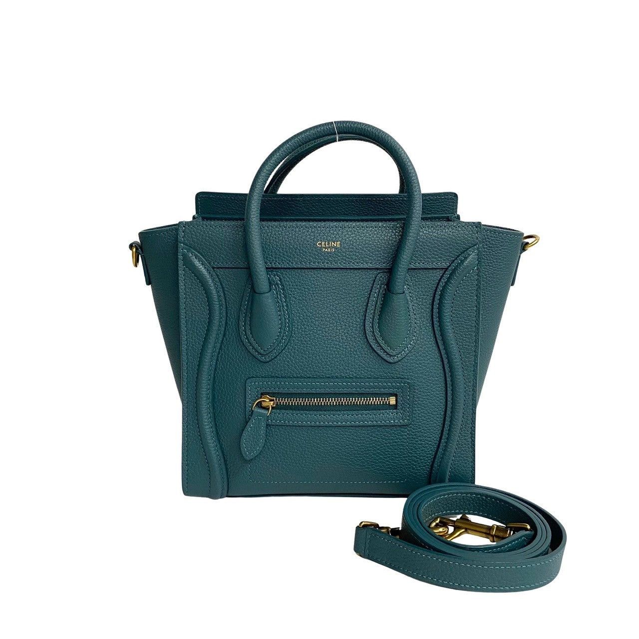 Celine Celine Handbag Green Leather Size ONE SIZE - 1 Thumbnail