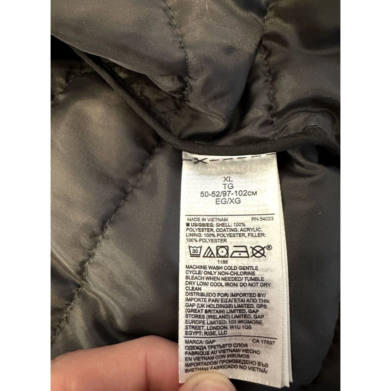 Gap Gap Puffer Down Vest XL Men’s Full Zip Size US XL / EU 56 / 4 - 4 Thumbnail