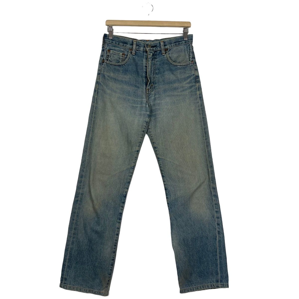 Levi's × Levi's Vintage Clothing Levis Zipper Fly Faded Blue Big E Flare Jeans Size US 30 / EU 46 - 2 Thumbnail