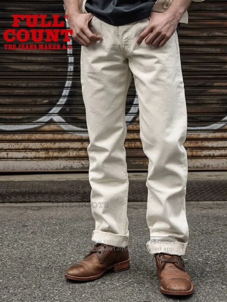 Full Count & Co. Fullcount 1108EC Slim Straight Red Selvedge Jeans. Size US 31 - 1 Thumbnail