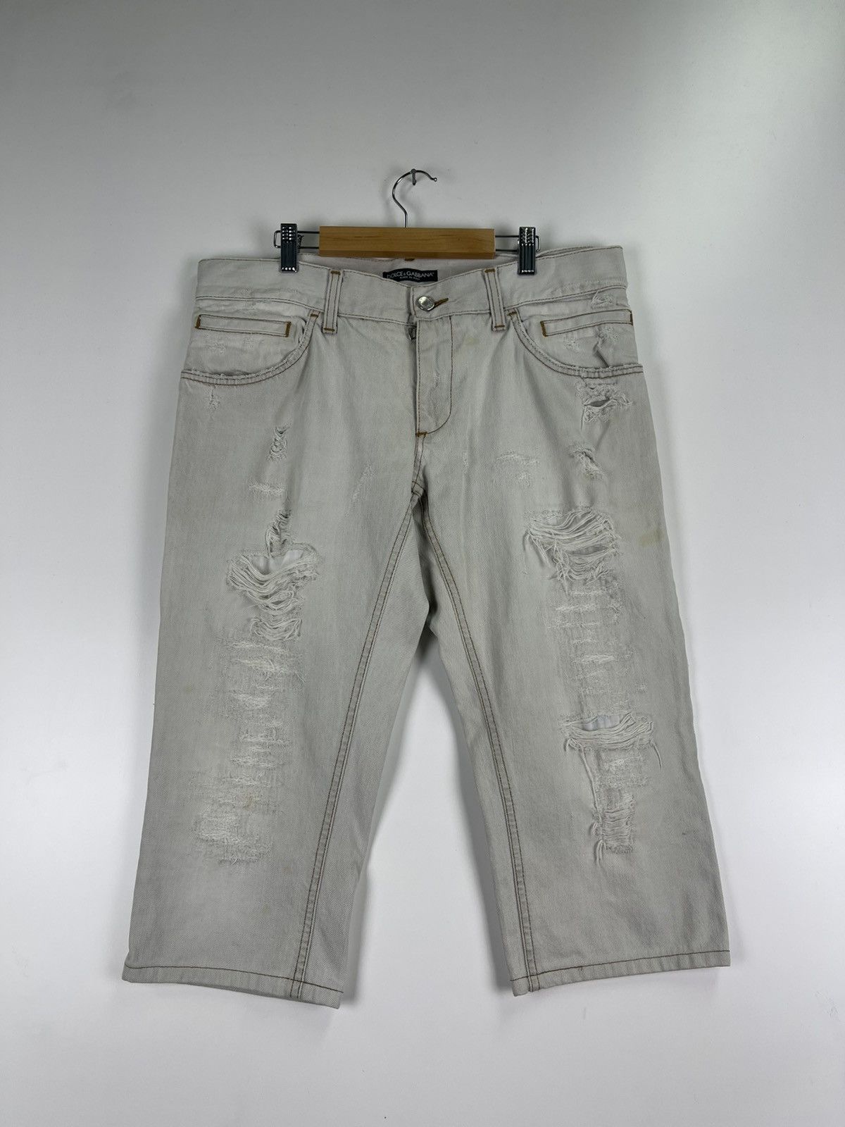 Dolce & Gabbana Dolce & Gabbana Distress Short Denim Size US 34 / EU 50 - 2 Thumbnail