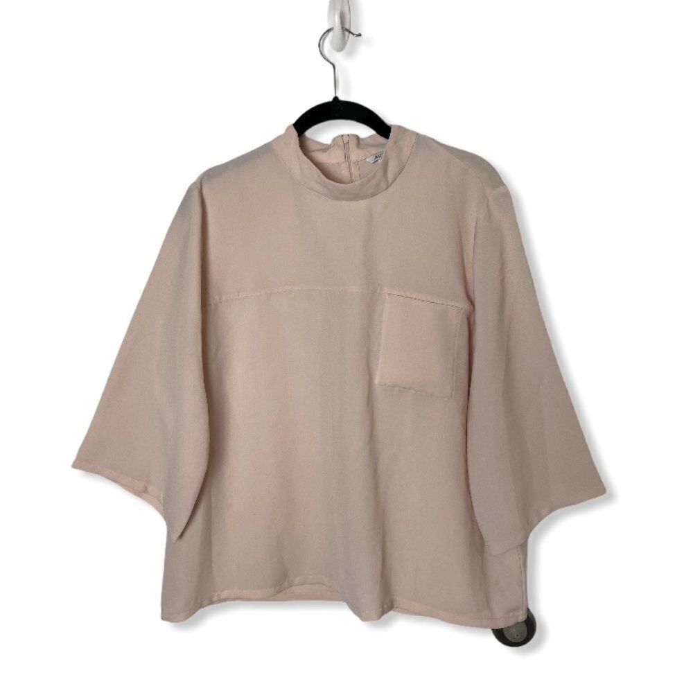 Other Monki Pale Pink High-Neck Loose Fit Blouse – Size M Size M / US 6-8 / IT 42-44 - 2 Thumbnail