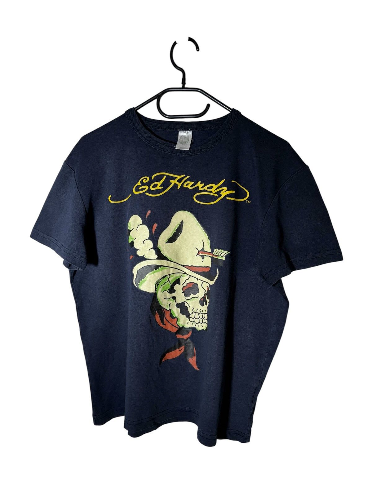 Ed Hardy Ed Hardy Tshirt Skull Cowboy Death Tattoo Tribal USA Y2K Size US M / EU 48-50 / 2 - 1 Thumbnail