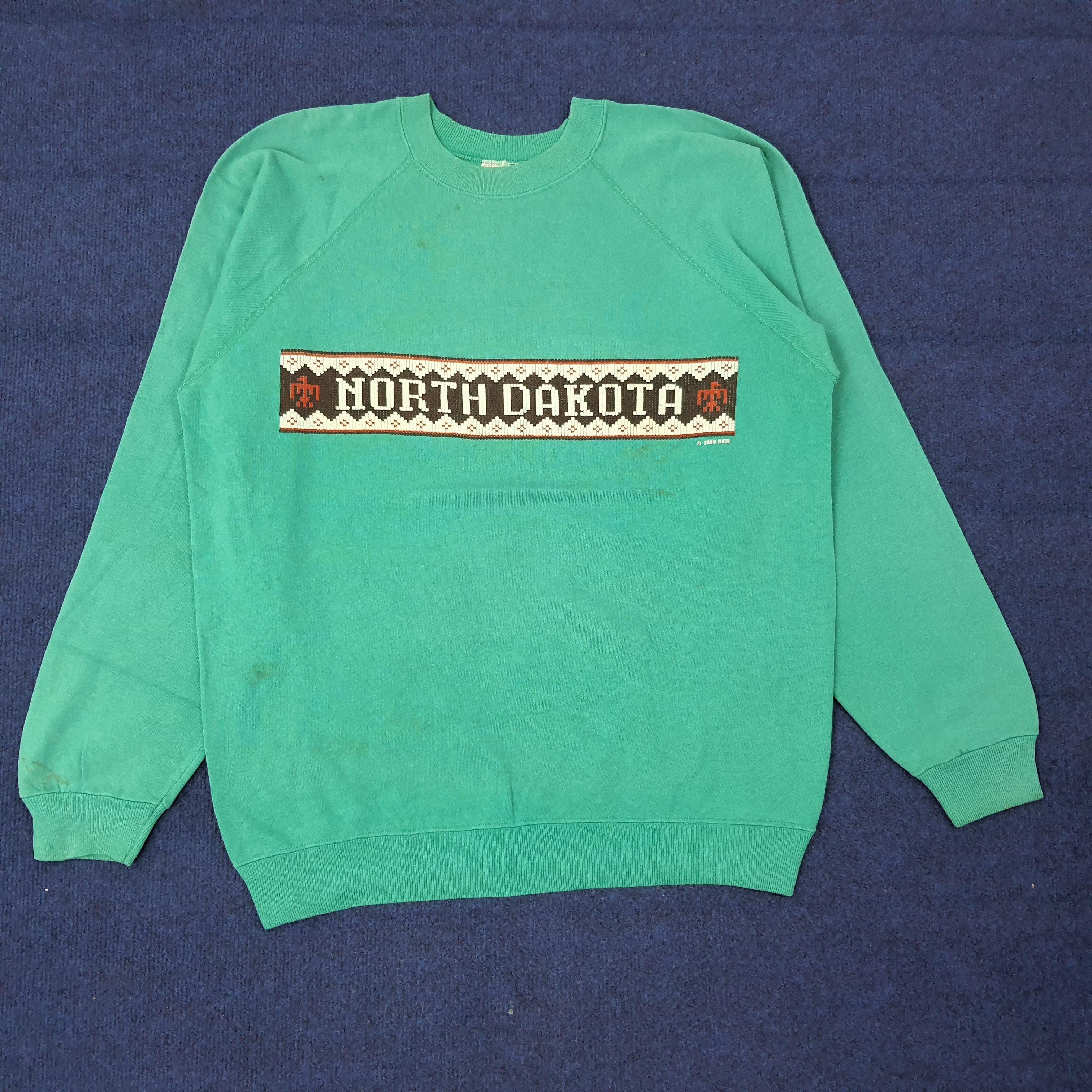 Hanes Vintage Hanes North Dakota Sweatshirt C266N7 Size US M / EU 48-50 / 2 - 1 Thumbnail