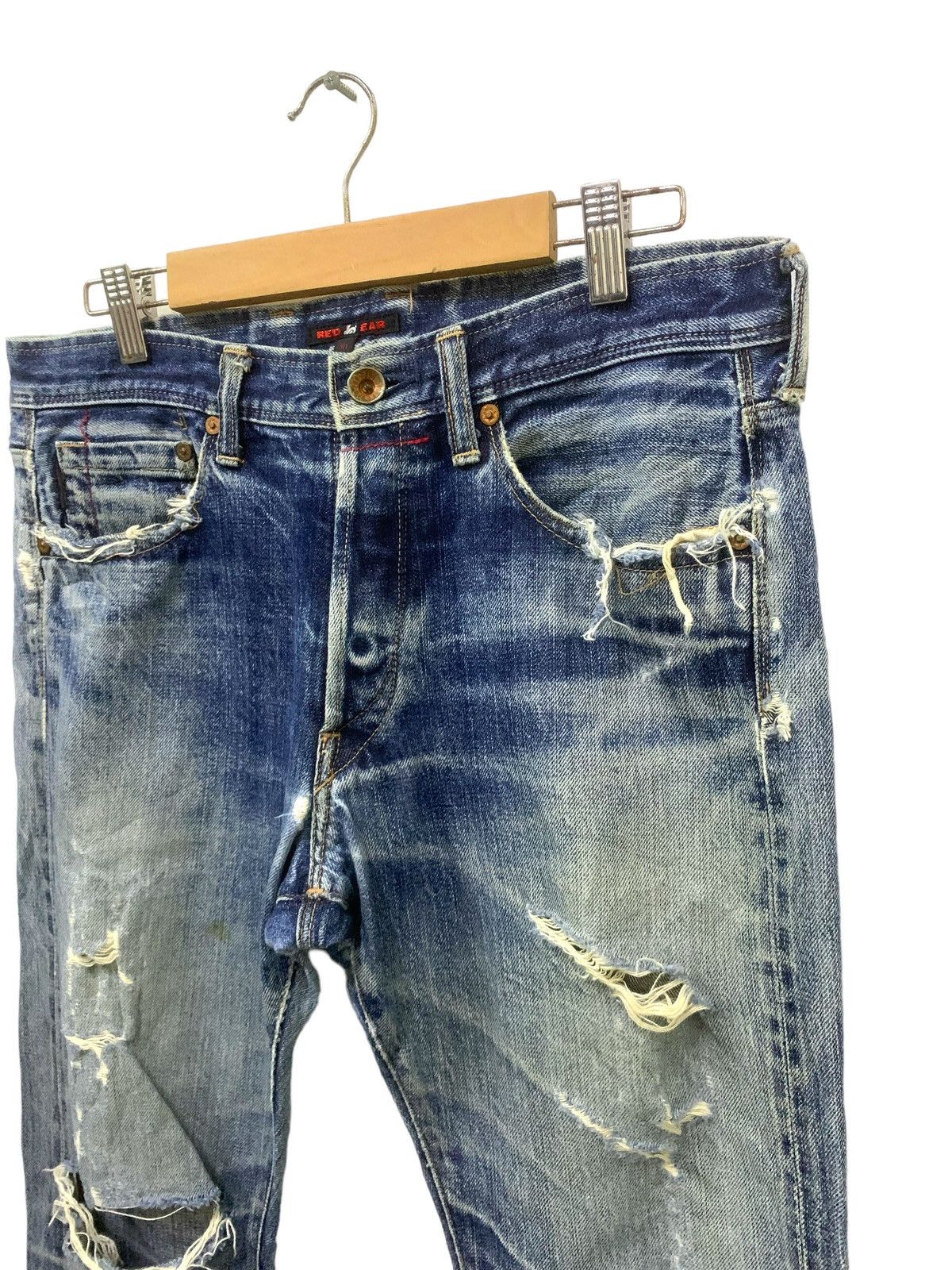 20471120 × If Six Was Nine × Japanese Brand Red Ear Distress Y2k Junya Style Selvedge Jeans (A10) Size US 31 - 5 Thumbnail