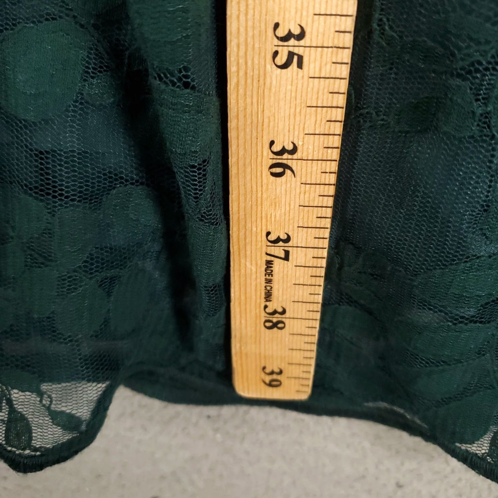 Vintage Garnet Hill Shift Dress Emerald Green Lace Overlay Knee Length Sheer Womens 14 Size XL / US 12-14 / IT 48-50 - 4 Thumbnail