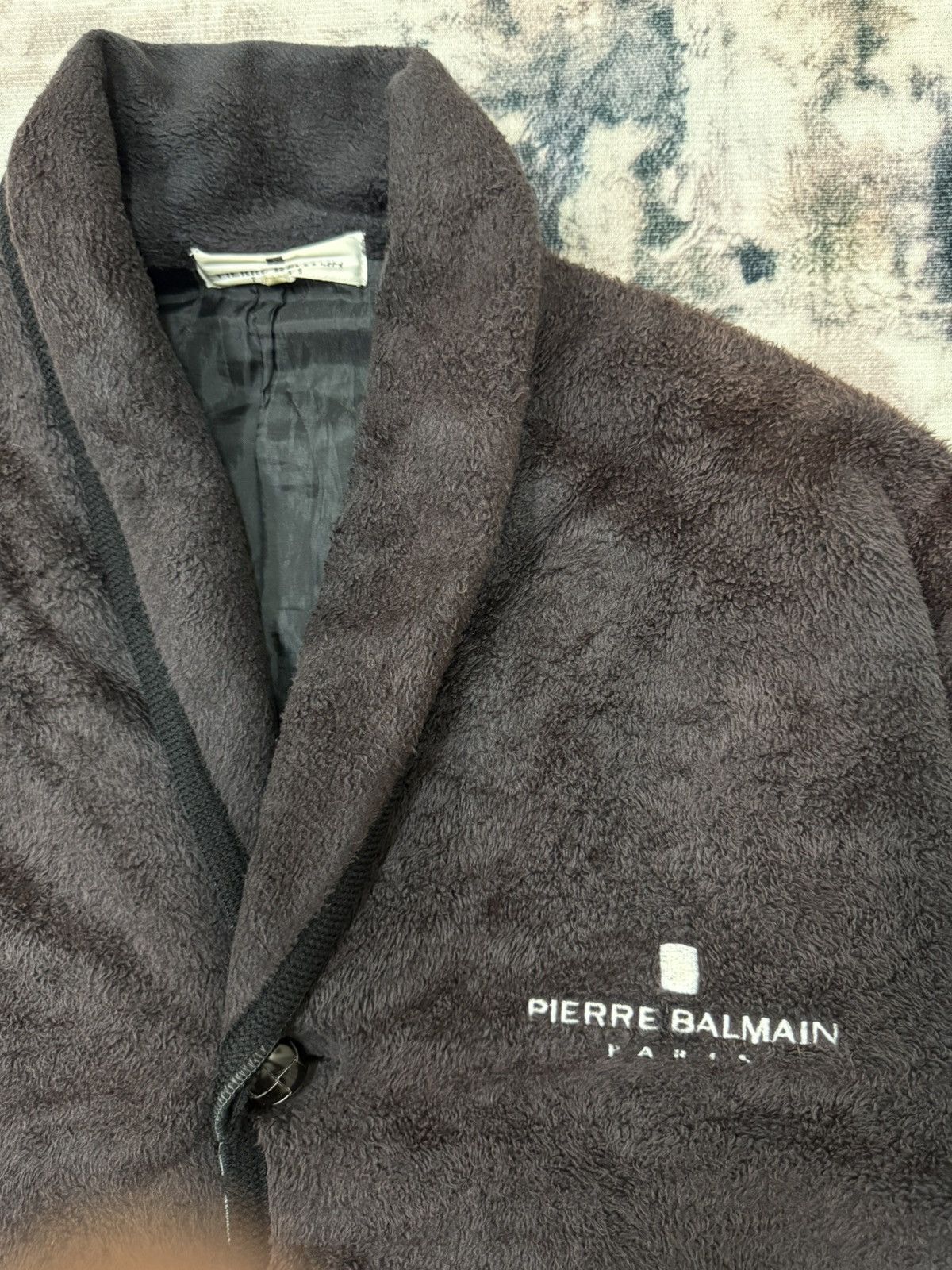 Designer × Pierre Balmain PIERRE BALMAIN PARIS BATHROBE FLEECE JACKET Size US M / EU 48-50 / 2 - 4 Thumbnail