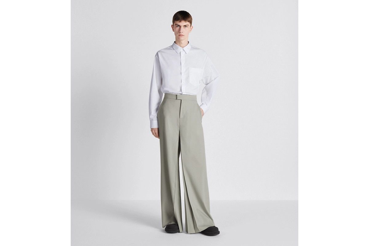 Dior o1bcso1str1124 Wide-Leg Pants in Grey Size US 40 / EU 56 - 4 Thumbnail