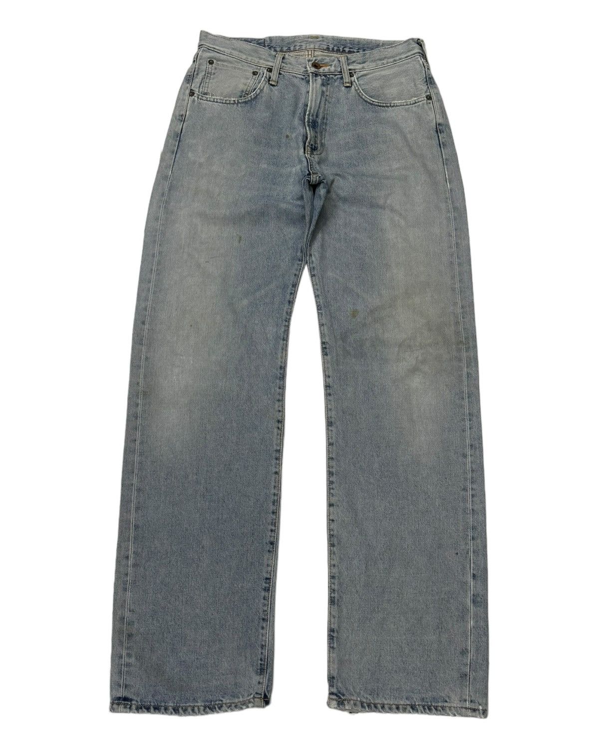 Edwin VINTAGE EDWIN 505x SELVEDGE BAGGY DISTRESSED DENIM JEANS Size US 31 - 3 Thumbnail