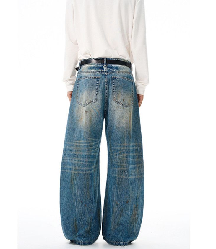 Vintage Men's vintage distressed American baggy cutaway jeans Size US 32 / EU 48 - 4 Thumbnail
