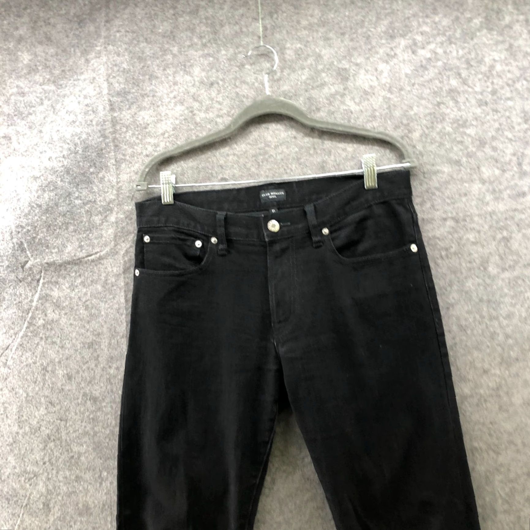 Club Monaco VINTAGE Club Monaco Men's Jeans Skinny Fit Stretch Denim 31x32 Black Slim Mid Rise Size US 31 - 3 Thumbnail