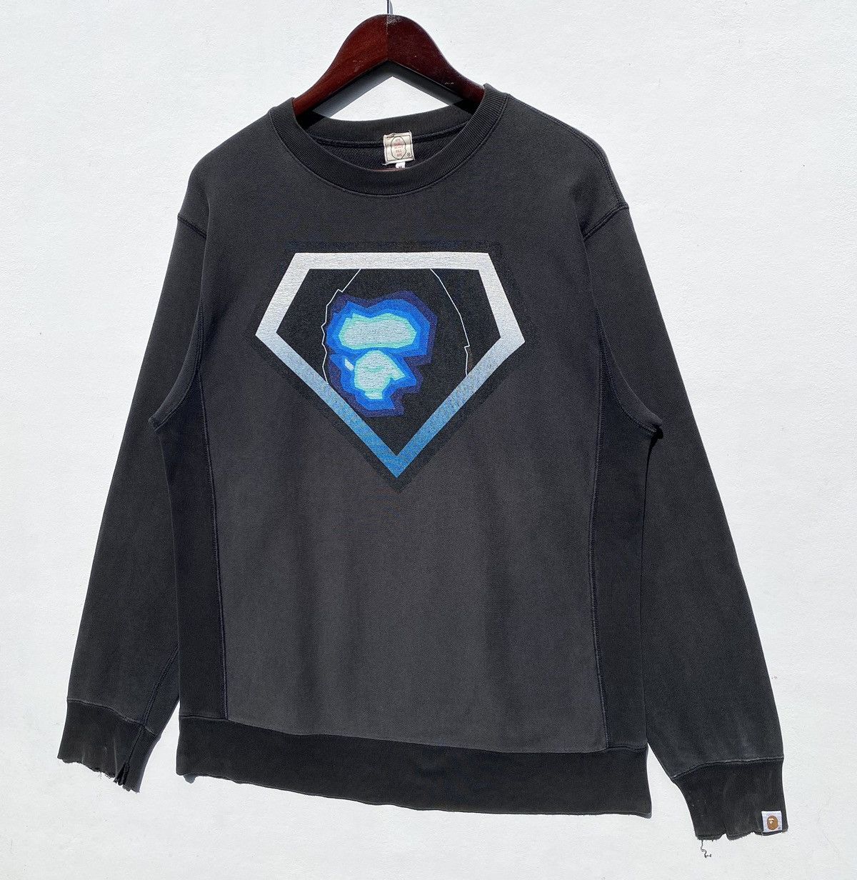 Bape Vintage A Bathing Ape Superman Logo Sweatshirt Distressed Size US M / EU 48-50 / 2 - 3 Thumbnail