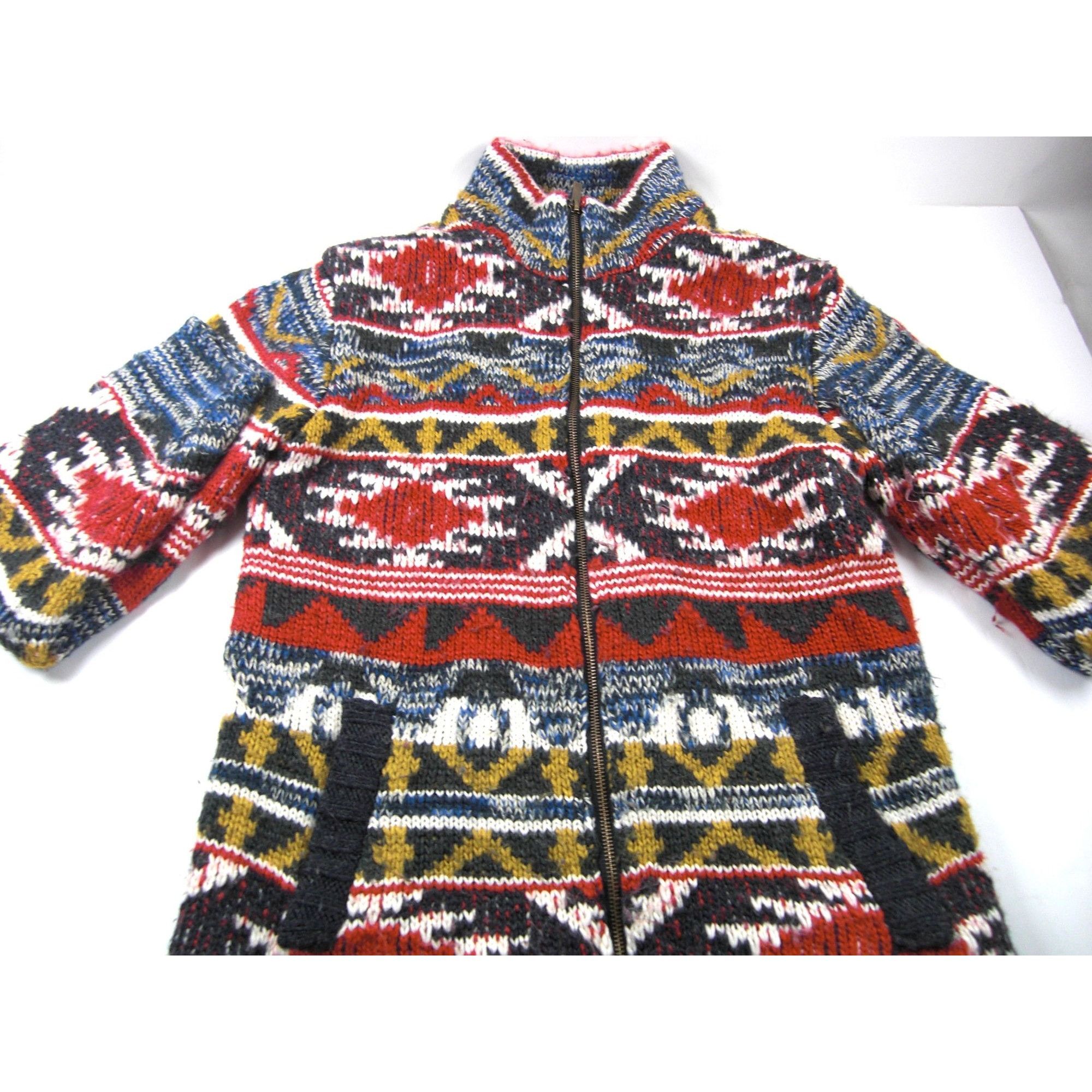 The Unbranded Brand Vintage Full Zip Aztec Print Geo YKK Zip Jacket Upholstery F Size S / US 4 / IT 40 - 1 Thumbnail