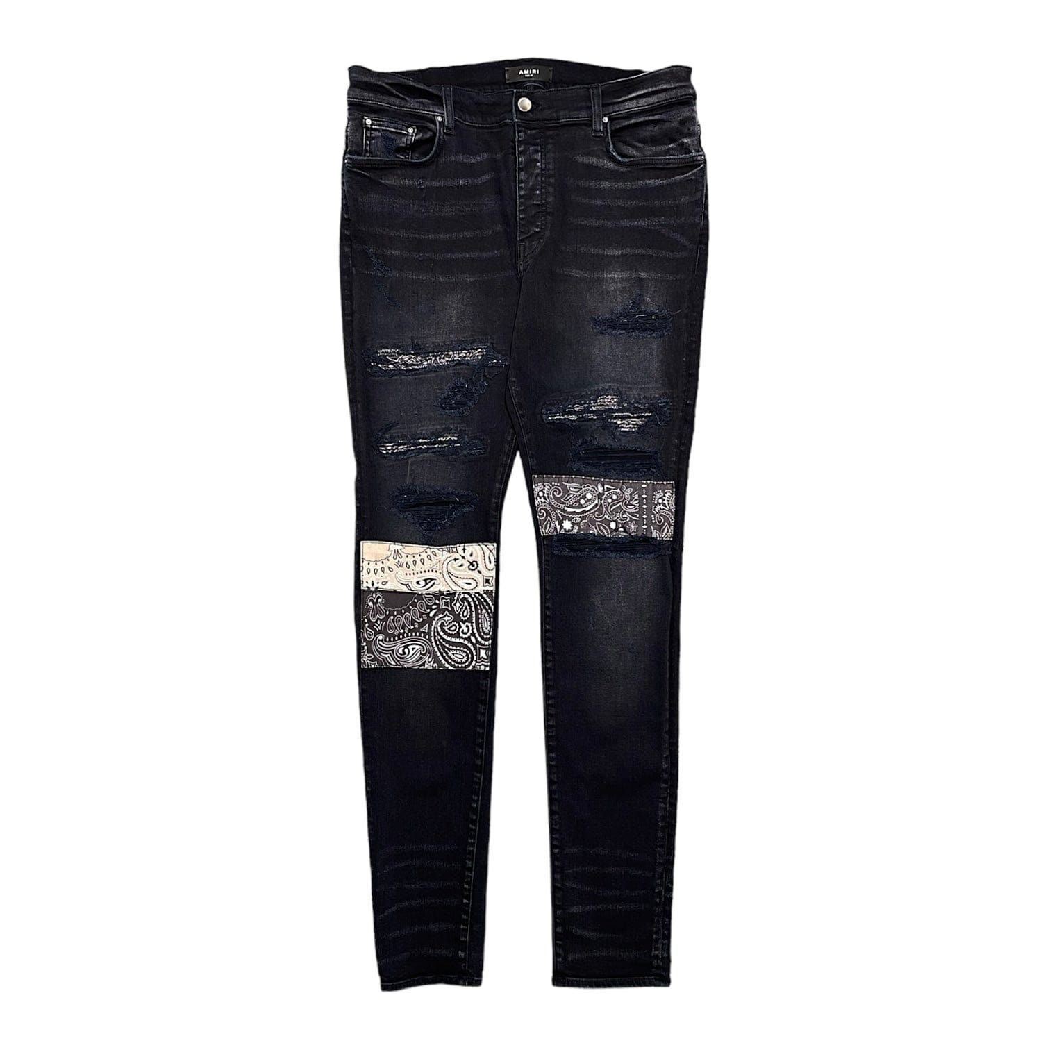 Circulaire | Amiri Vintage Bandana Art Patch Jeans Aged Circulaire | Amiri Vintage Bandana Art Patch Jeans Aged