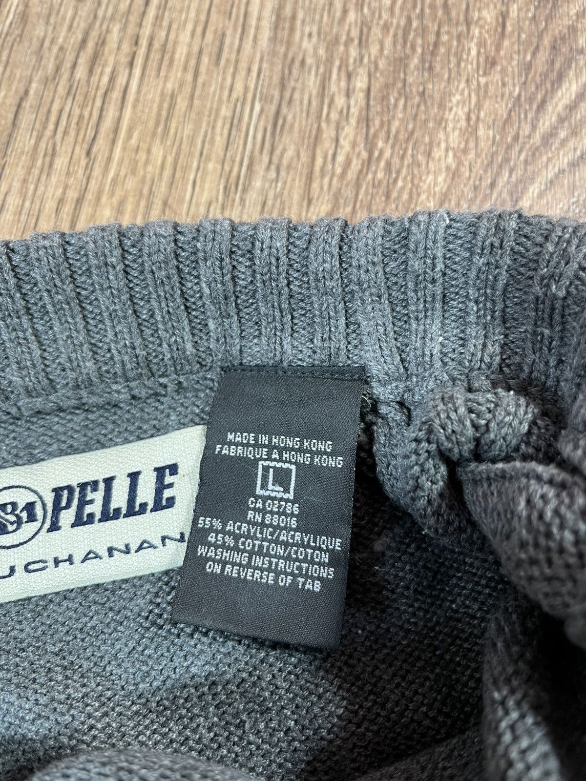 Pelle Pelle × Vintage Vintage Marc Buchanan Pelle Pelle Knit Sweater Rare Big Logo Size US L / EU 52-54 / 3 - 7 Thumbnail