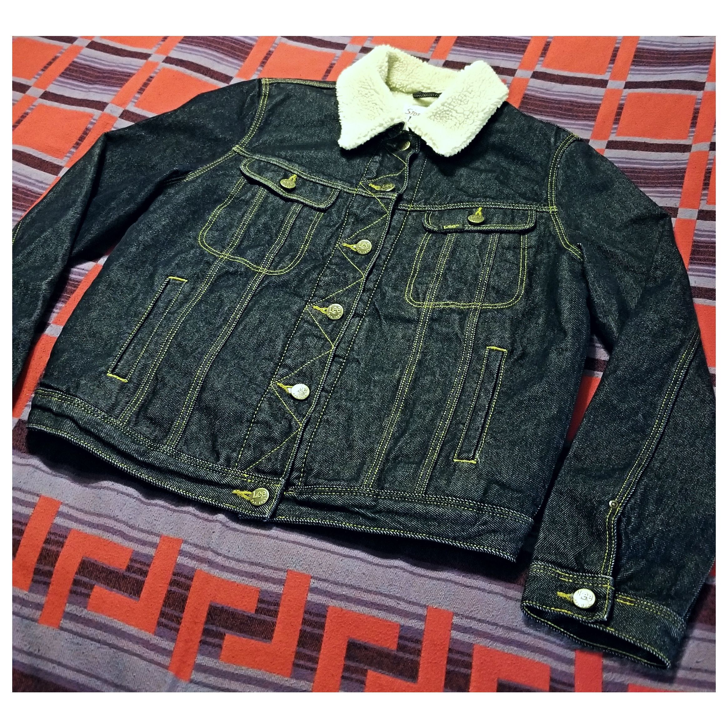 Lee ☆NWOT☆LEE STORM RIDERS LINED DENIM JACKET- SIZE LARGE Size L / US 10 / IT 46 - 6 Thumbnail