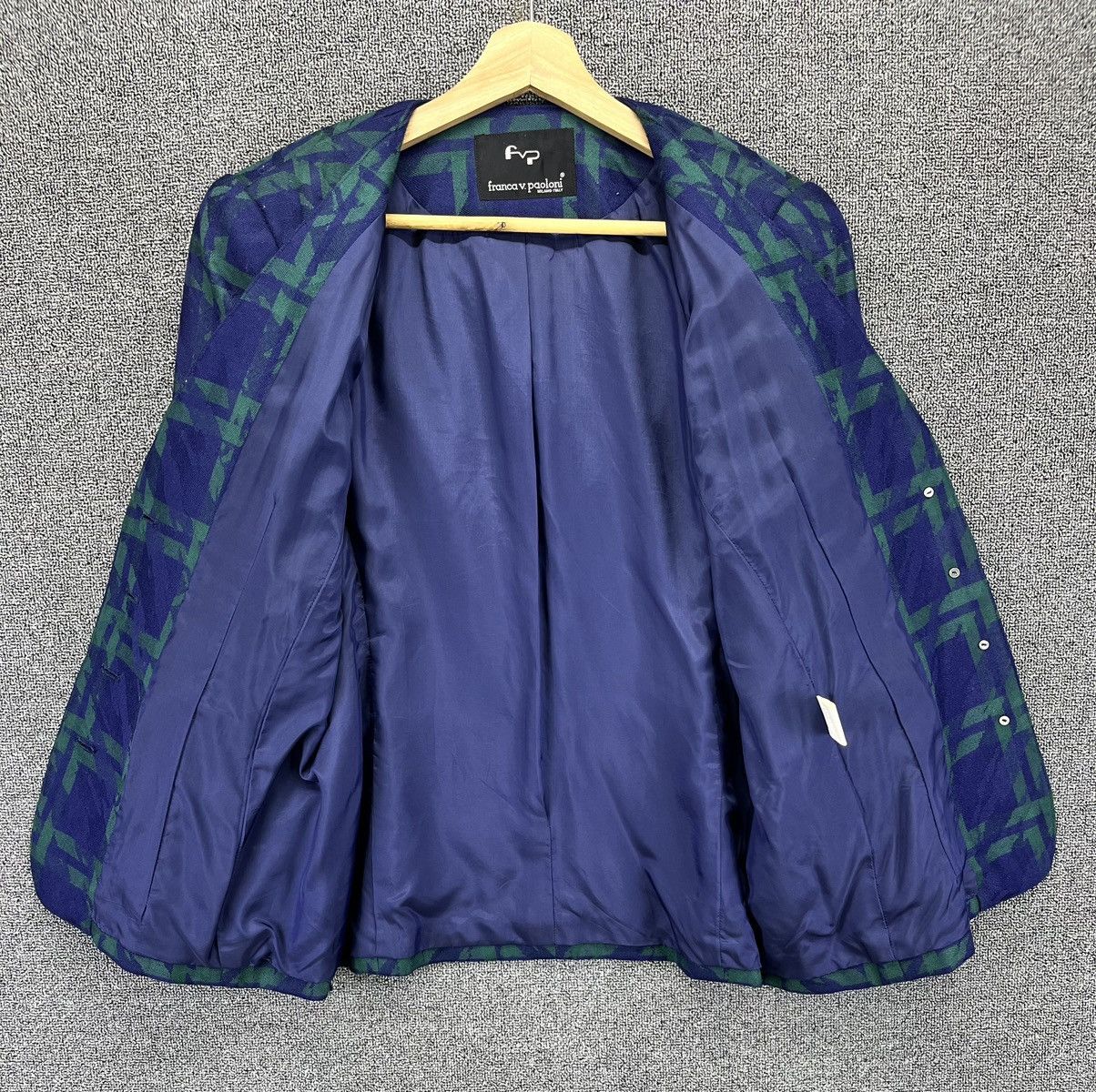 Paoloni Vintage Franca v. Paoloni Shadow Plaids Blazer Coat Jacket Size M / US 6-8 / IT 42-44 - 6 Thumbnail
