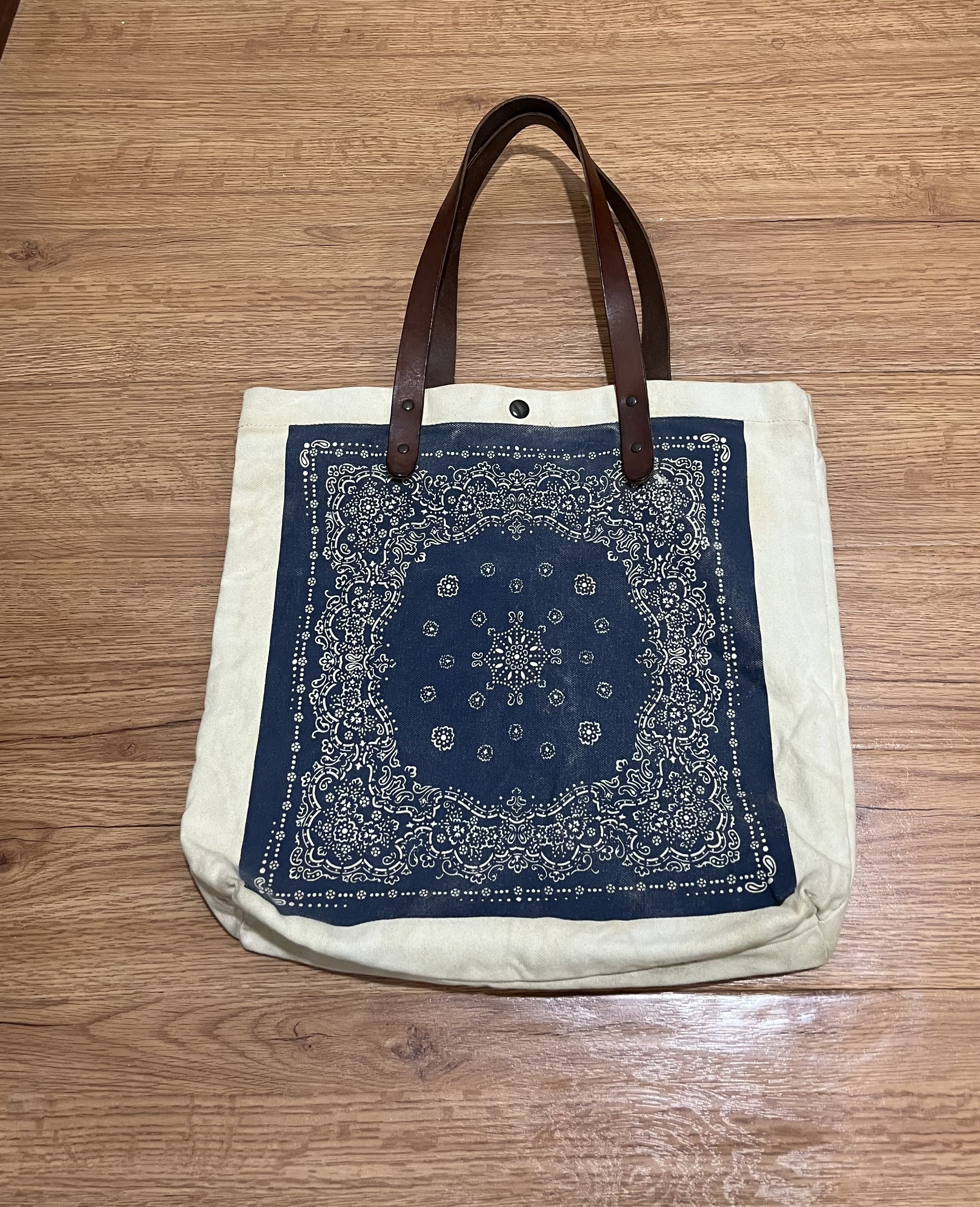 Polo Ralph Lauren Denim And Supply Polo Ralph Lauren Leather Canvas Tote Bag Size ONE SIZE - 2 Thumbnail