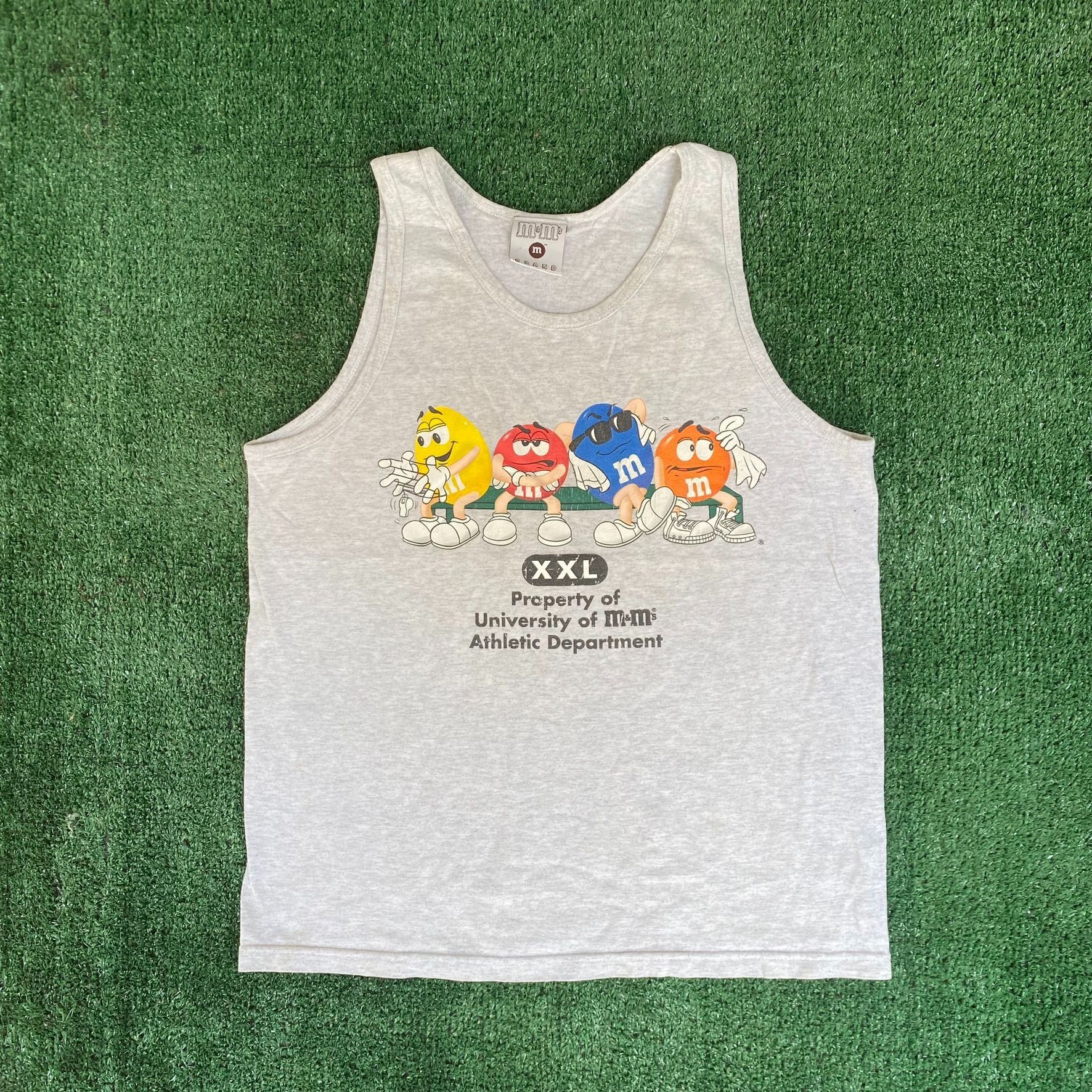 Vintage Vintage 90s M&M's Athletic Dept. Tank Funny Candy Humor Tee Size US S / EU 44-46 / 1 - 1 Thumbnail
