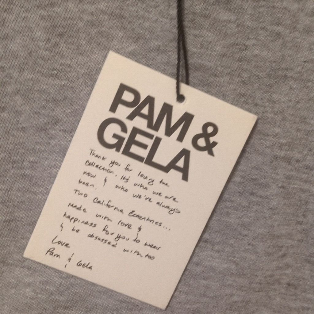 Pam & Gela Pam & Gela Destroyed Off The Shoulder Gray Dress Size P Size ONE SIZE - 8 Thumbnail