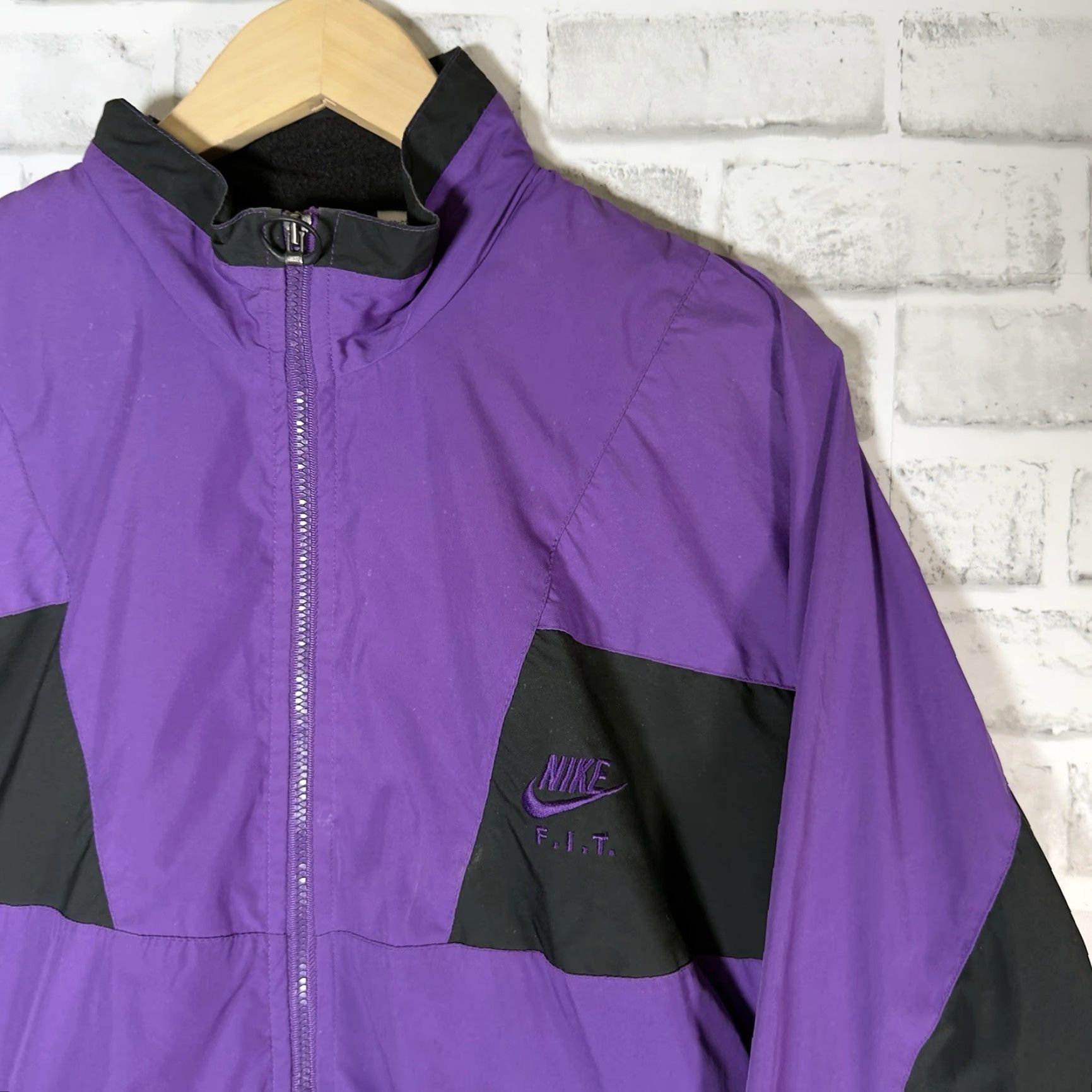 Nike VTG Nike FIT International Jacket Windbreaker Full Zip Mens S Purple Polyester Size US S / EU 44-46 / 1 - 2 Thumbnail