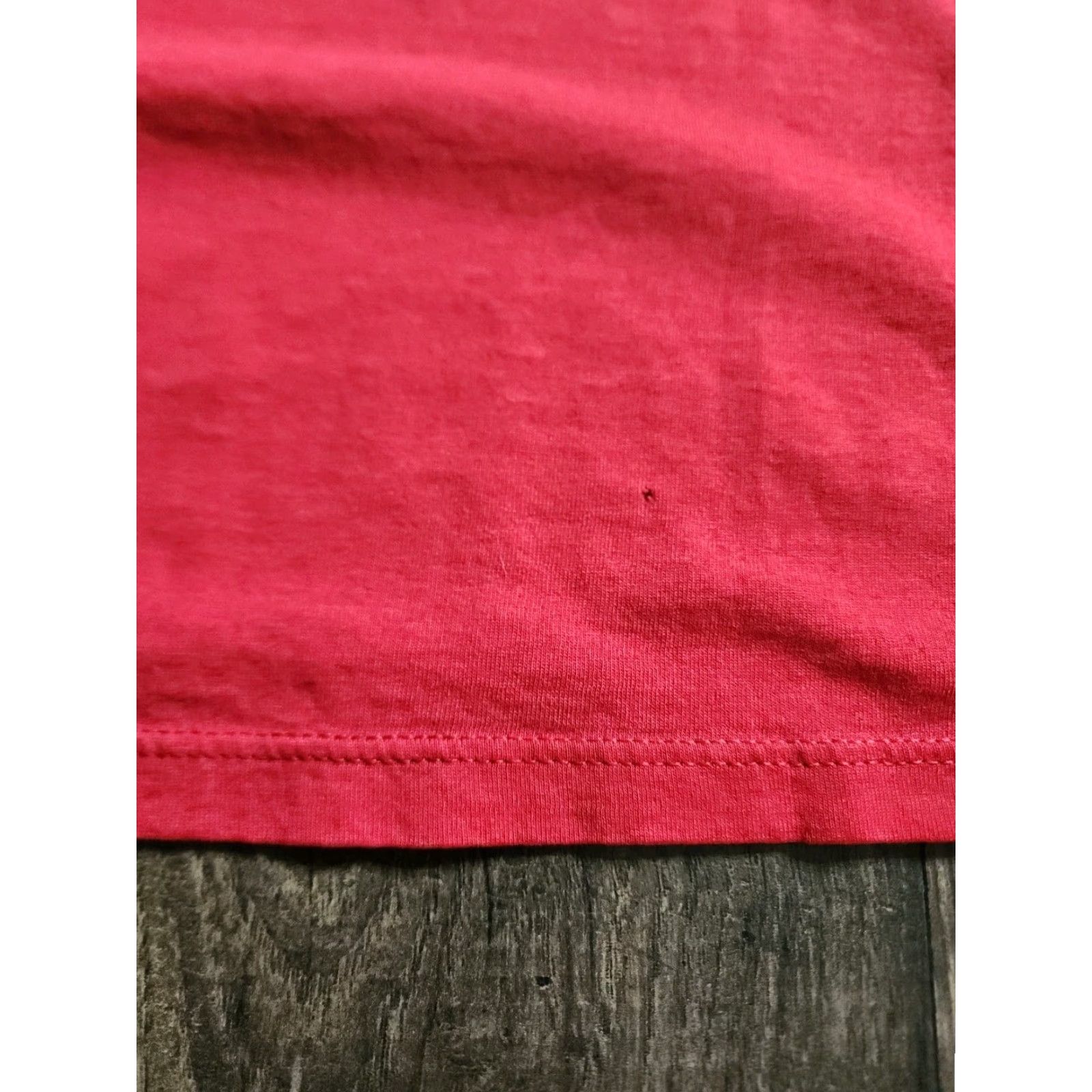 Jerzees VINTAGE Jerzees T-Shirt Mens L Red Single Stitch Cotton Blend Crew Neck Pocket USA Thrashed Deeply worn Size US L / EU 52-54 / 3 - 6 Thumbnail