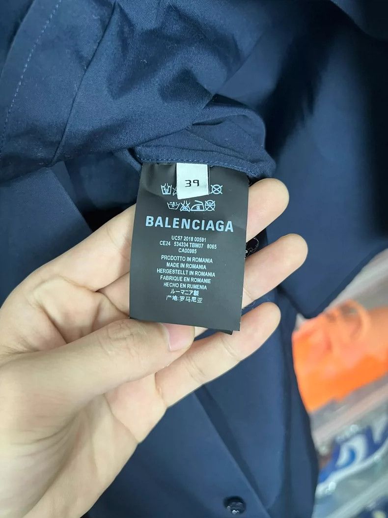 Balenciaga Balenciaga size 39 Blue short sleeve shirt with logo print Size US XS / EU 42 / 0 - 3 Thumbnail