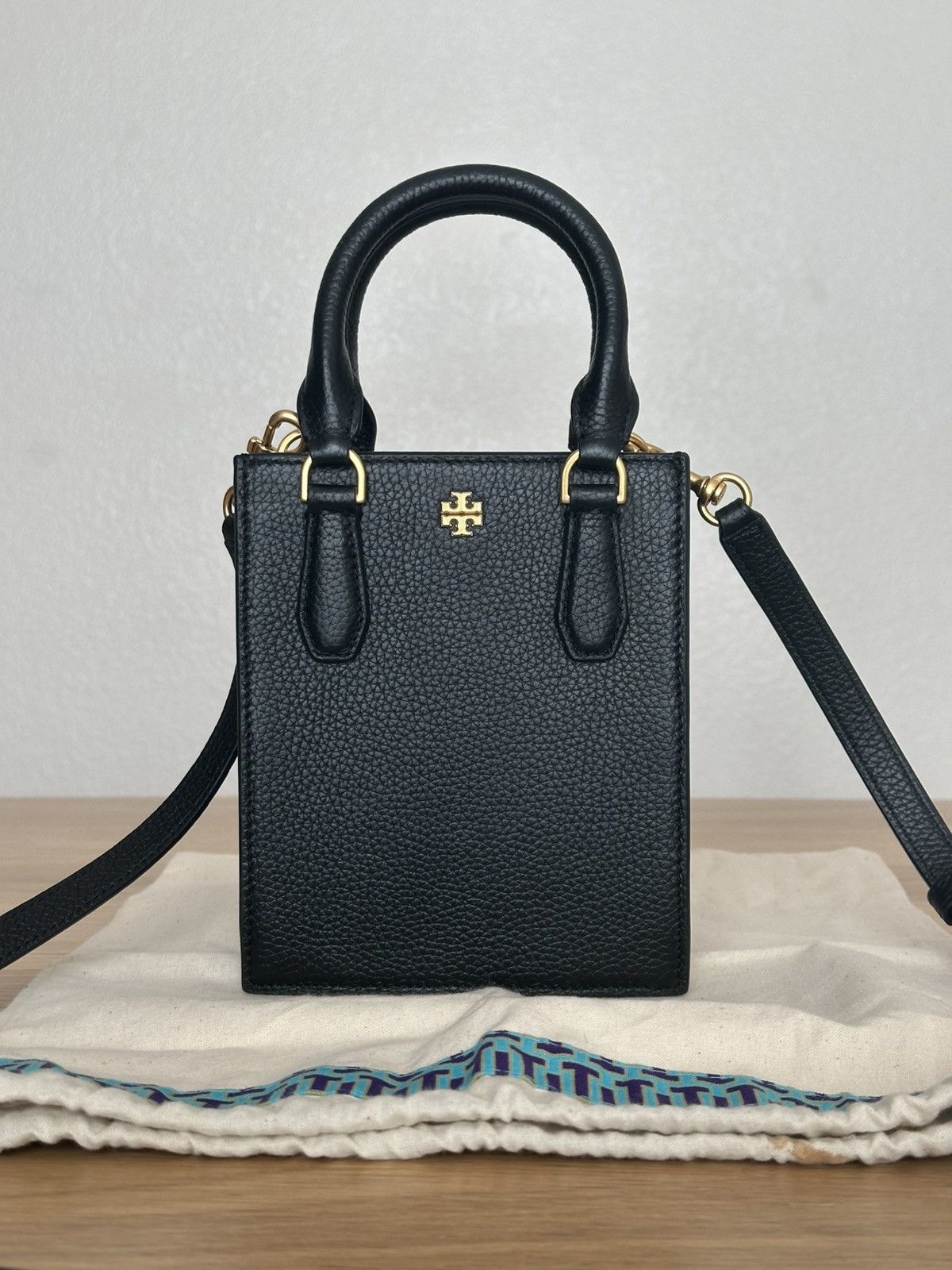 Tory Burch Blake Mini Shopper Bag With Dustbag in Black, Women's