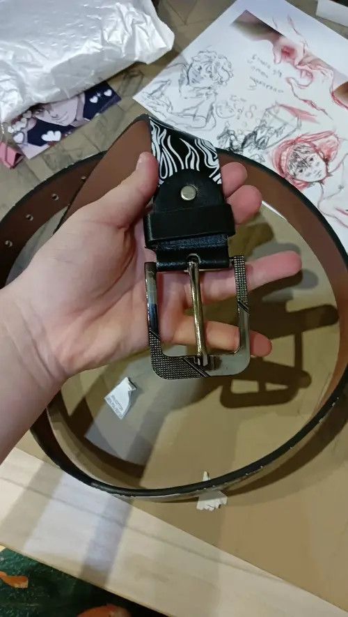 American Edition × Handmade × Japanese Brand Belts Skull Skeleton Pattern Pin Buckle Belt Size ONE SIZE - 4 Thumbnail