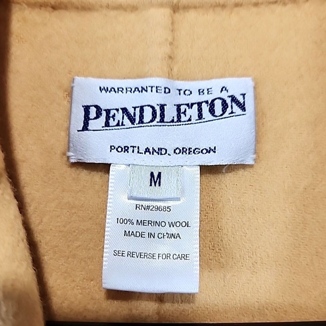 Pendleton VINTAGE Pendleton Blazer Women’s M Gold 100% Merino Wool Three Button Old Money Academia Wool Blazer Womens Regular Gold - Size M / US 6-8 / IT 42-44 - 4 Thumbnail