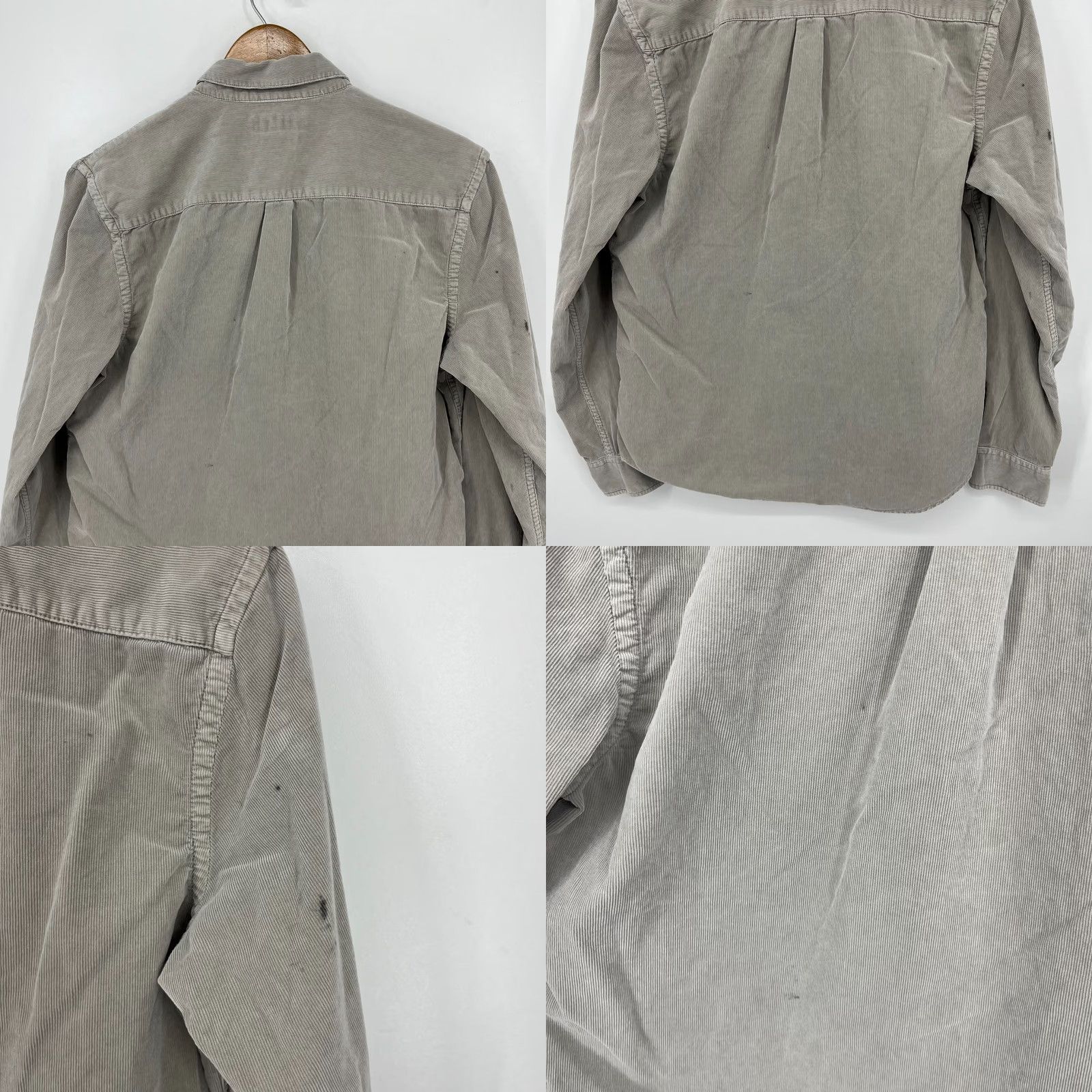 Lucky Brand Lucky Brand Long Sleeve Button-Up Shirt M Gray Corduroy Classic Fit Men Size US M / EU 48-50 / 2 - 8 Thumbnail