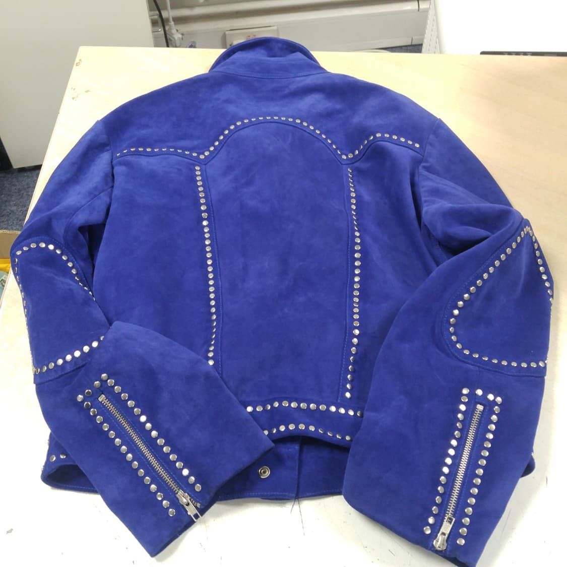 Wales Bonner Wales Bonner SS23 Studded Suede Biker Jacket Size US M / EU 48-50 / 2 - 3 Thumbnail