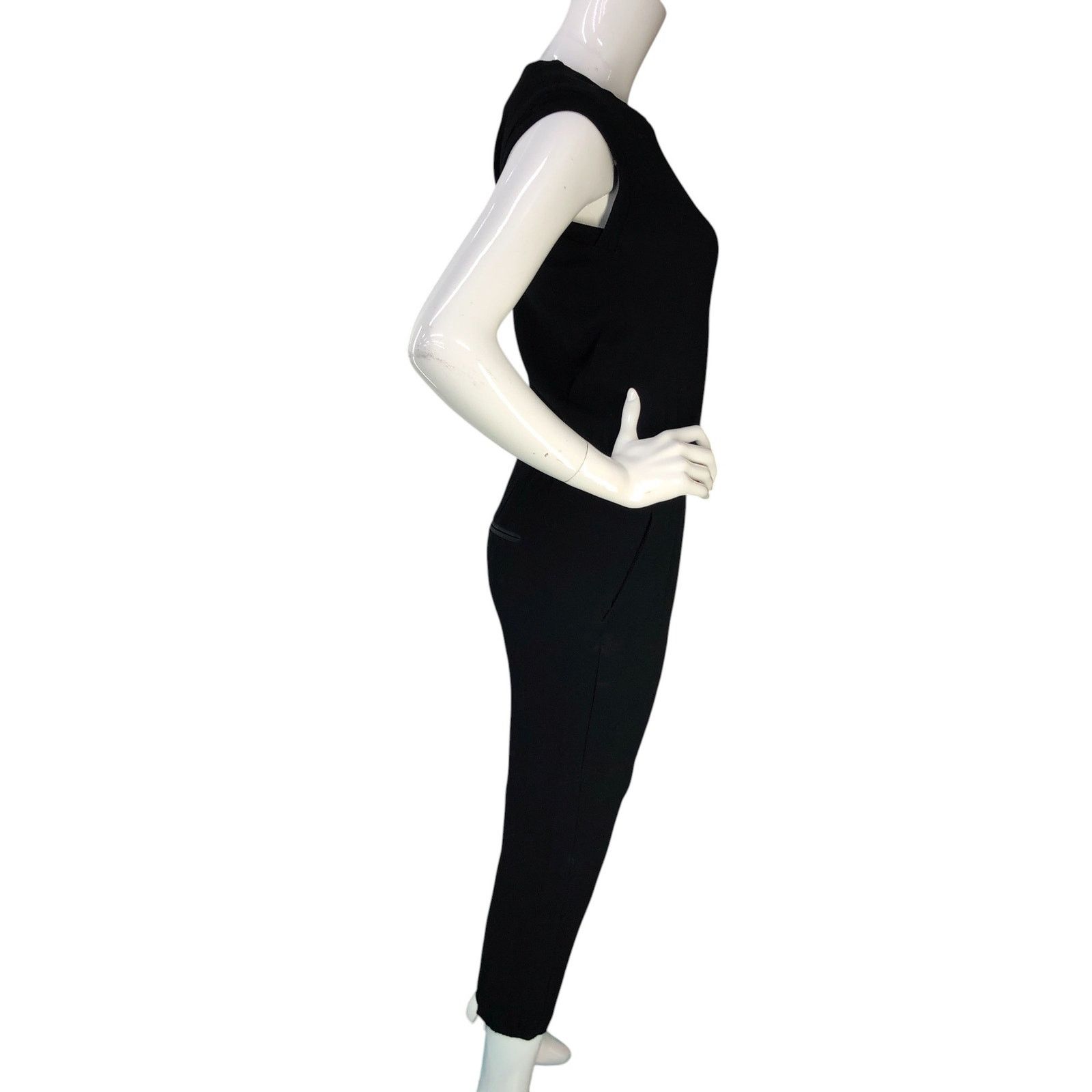 J.Crew J Crew Size 2P Jumpsuit Asymmetric Zip Viscose Crepe Cropped Size 26" / US 2 / IT 38 - 9 Thumbnail