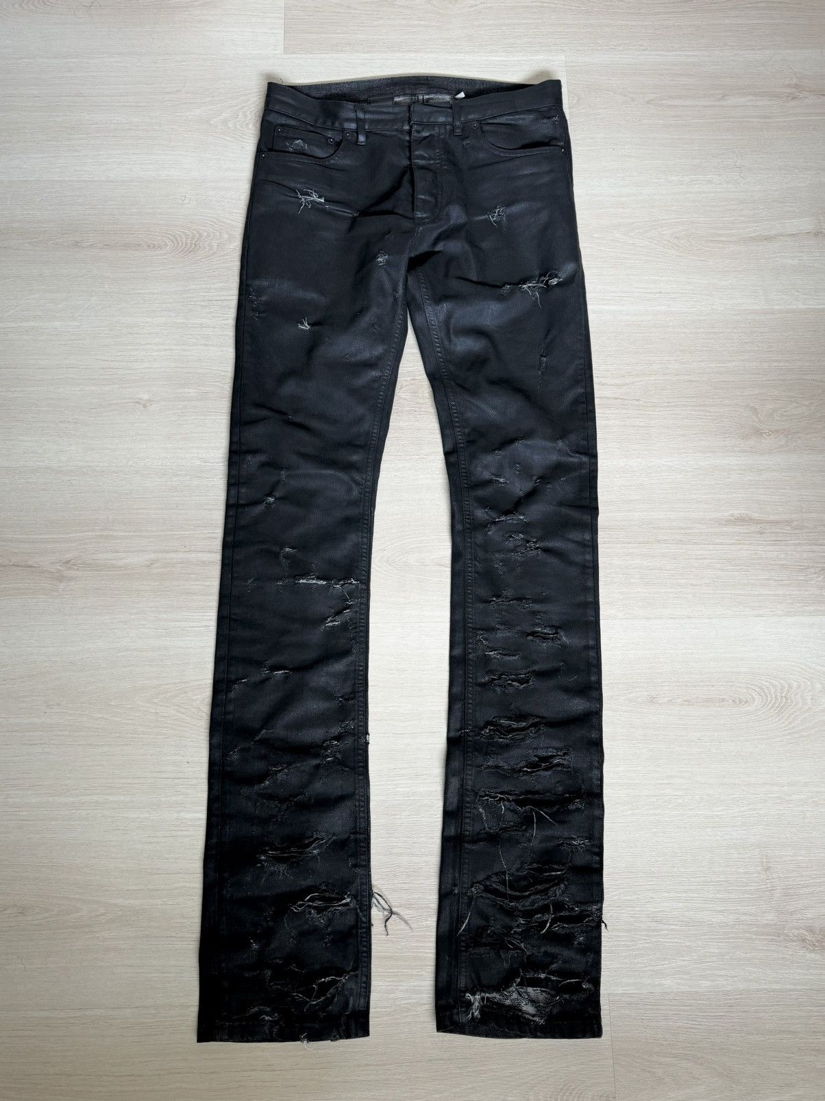 Dior × Hedi Slimane Dior SS04 Waxed Strip Denim Size US 29 - 1 Thumbnail