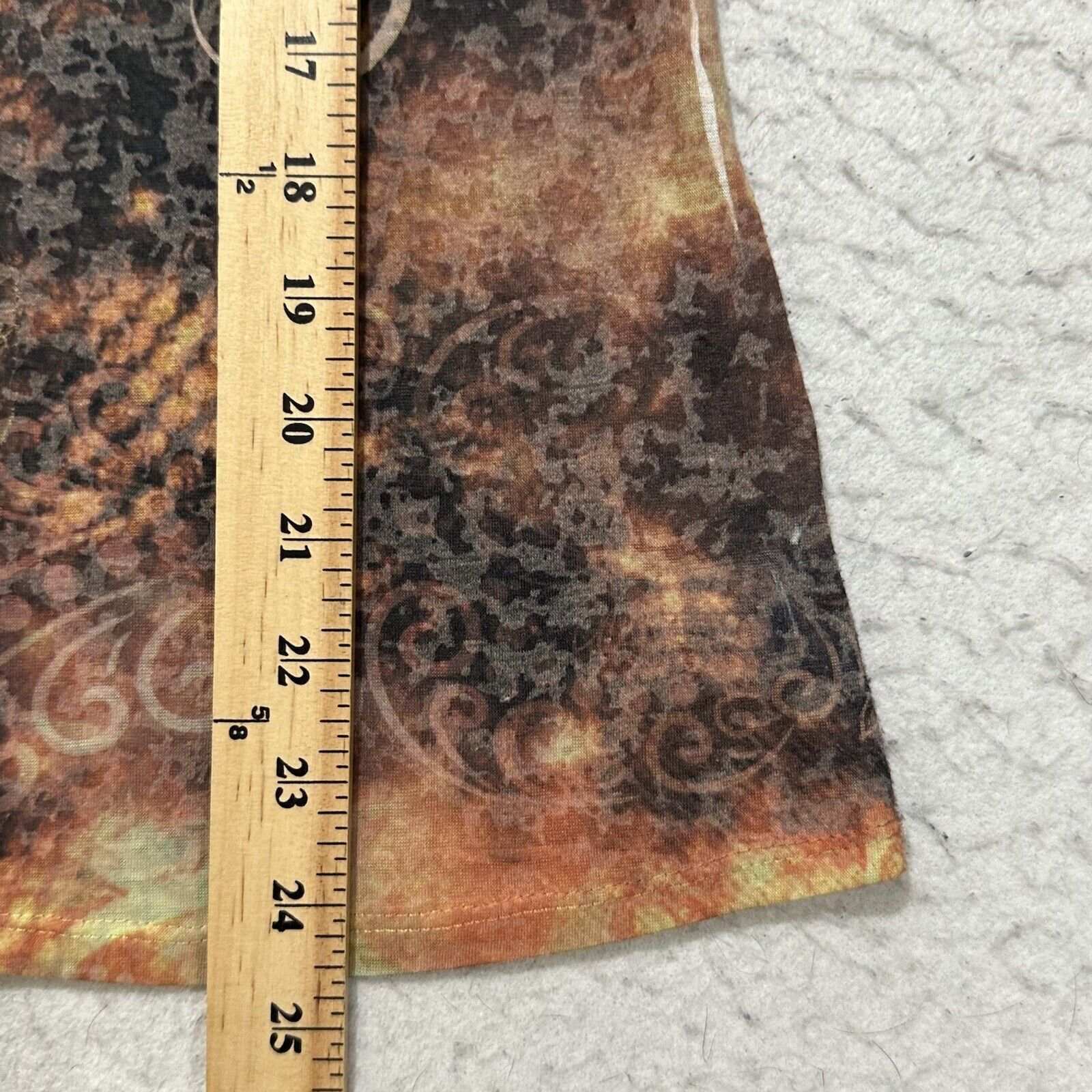 Apt. 9 Apt. 9 Medium V-Neck Green Brown Floral Print T Shirt Top Size M / US 6-8 / IT 42-44 - 9 Thumbnail