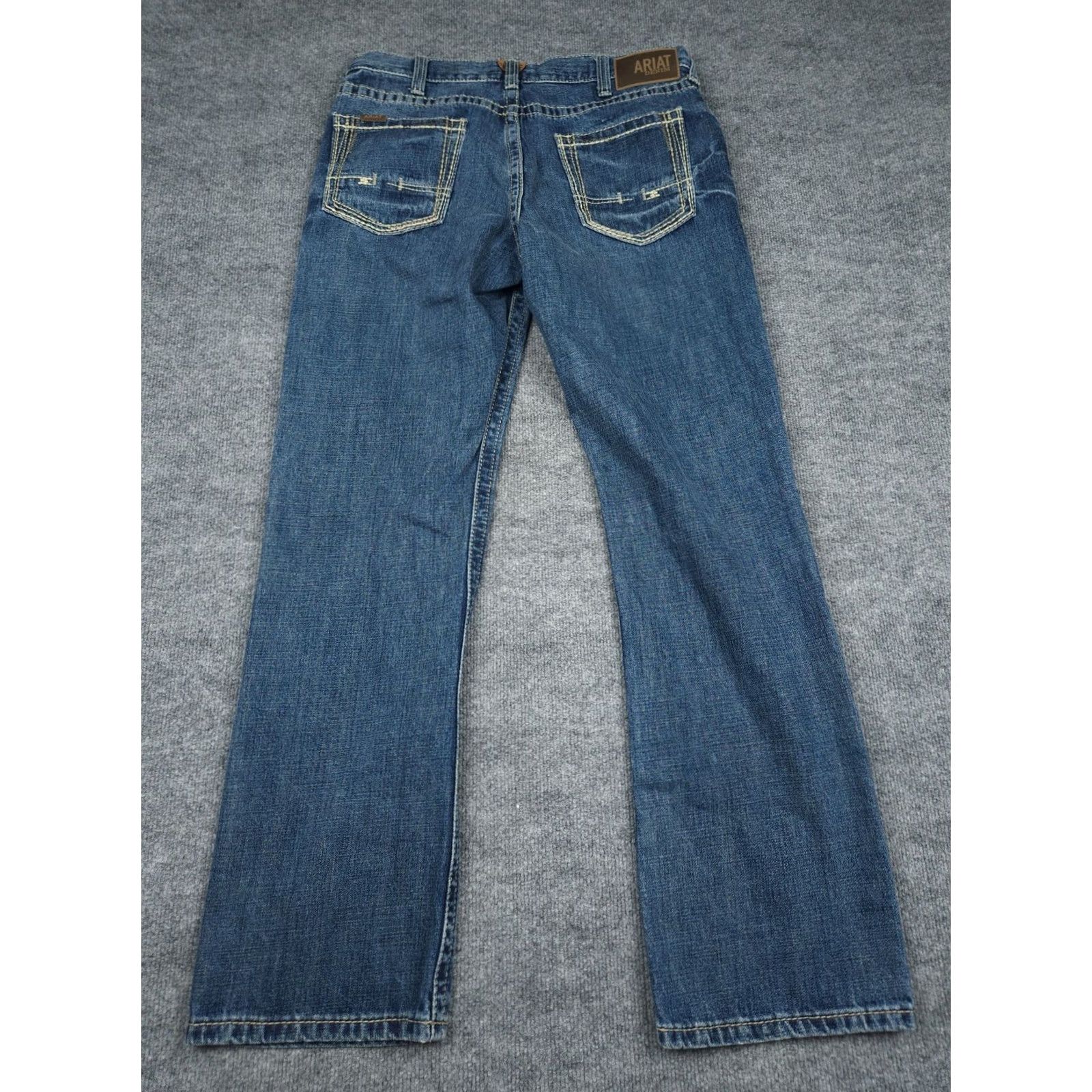 Ariat Ariat M5 Straight Leg Jeans Men's 34 x 32 Blue Workwear Ranch EUC Size US 34 / EU 50 - 2 Thumbnail