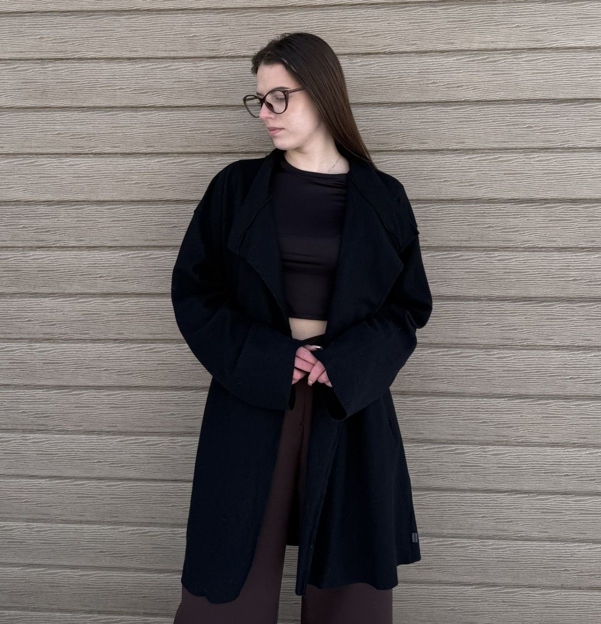 OSKA OSKA Wool Open Front Coat Minimalist Designer German Women 2 Size S / US 4 / IT 40 - 1 Thumbnail