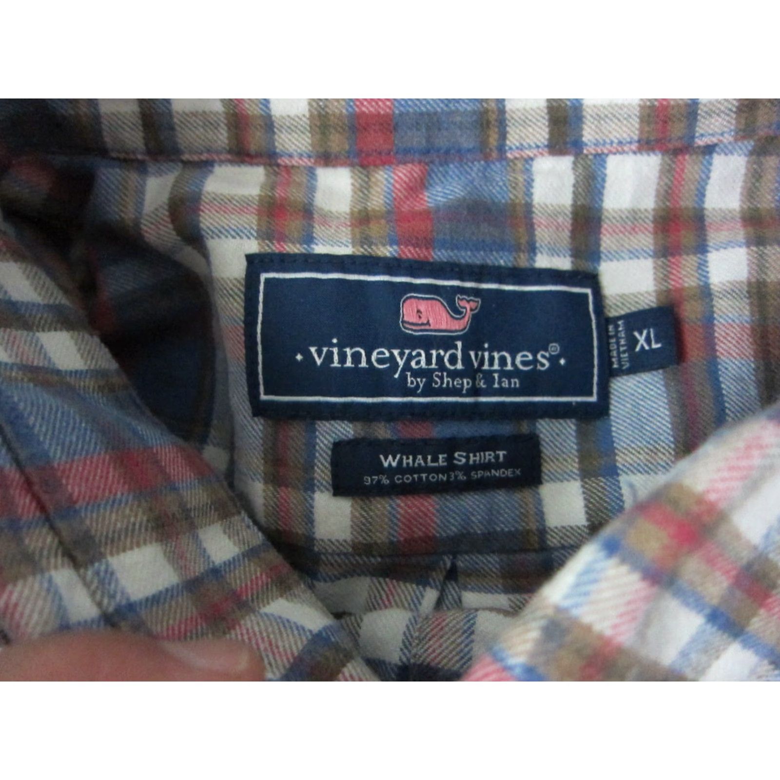 Vineyard Vines Vineyard Vines Shirt XL Blue Red Plaid Whale Mens Button-Up Collared Long Sleeve 90s Colorful Size US S / EU 44-46 / 1 - 5 Thumbnail