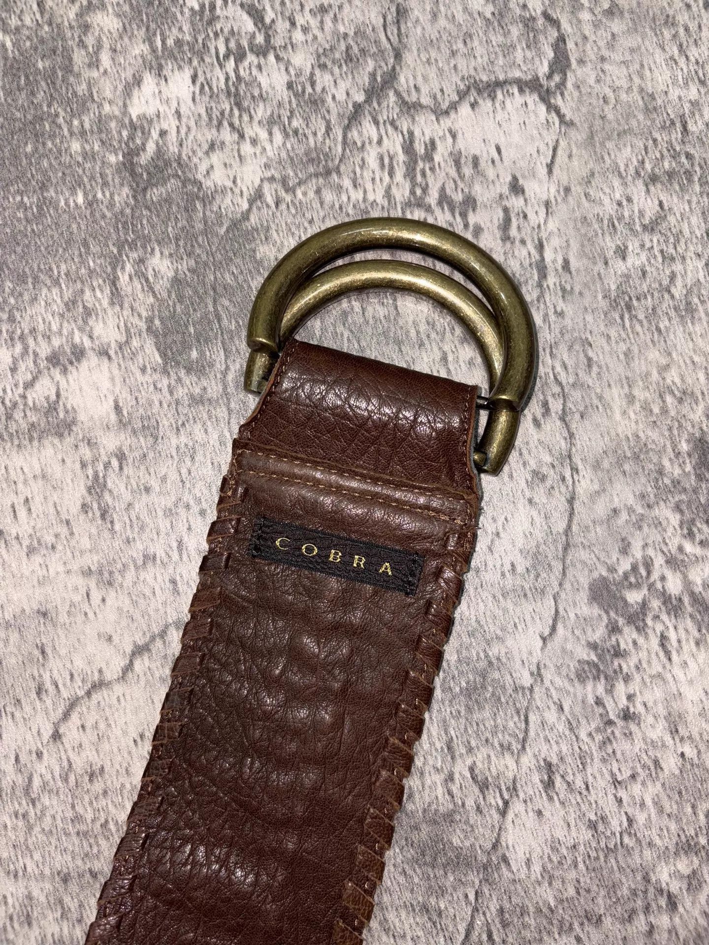 Cobra COBRA Vintage Archive Visual Artisan Leather Woven Belt Size ONE SIZE - 4 Thumbnail