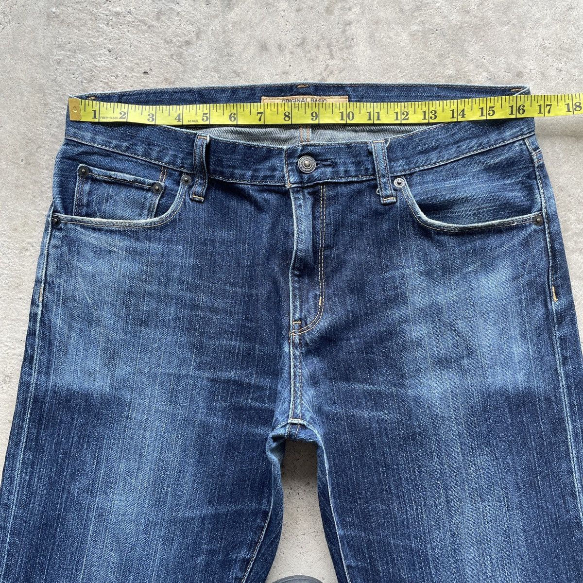 Japanese Brand × Jean × Vintage Vintage Japanese Brand Indigo Blue Denim Jeans Pants W33 Size US 33 - 5 Thumbnail